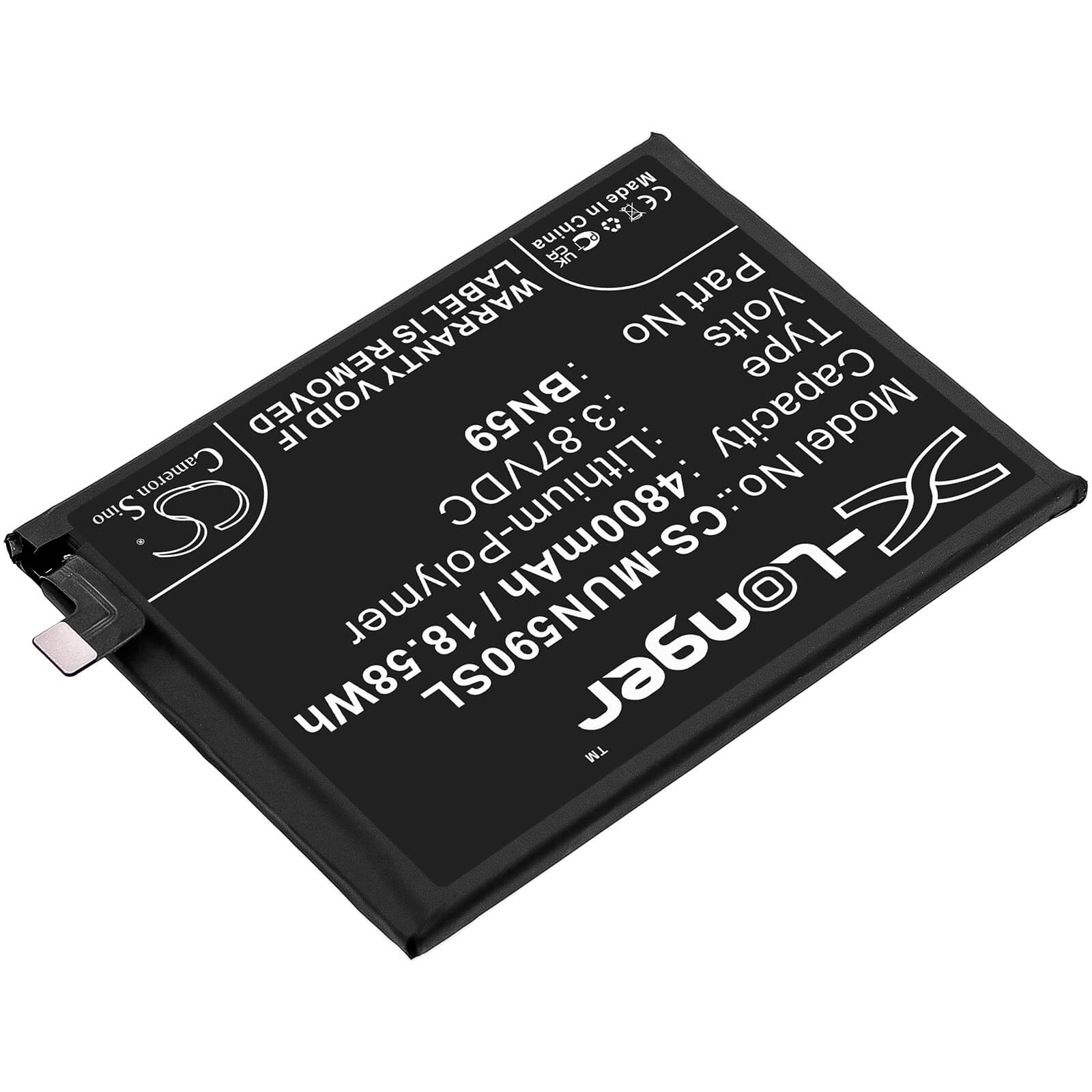 Li - Polymer Battery fits Xiaomi, M2101k7ag, M2101k7ai 3.87V, 4800mAh / 18.58Wh - Batterybuyer.ca