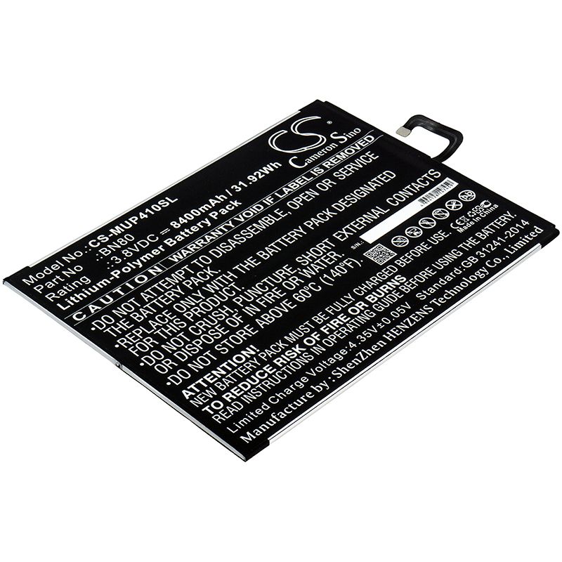 Li-Polymer Battery fits Xiaomi, Mi Pad 4 Plus 3.8V, 8400mAh Tablet Cameron Sino Technology Limited