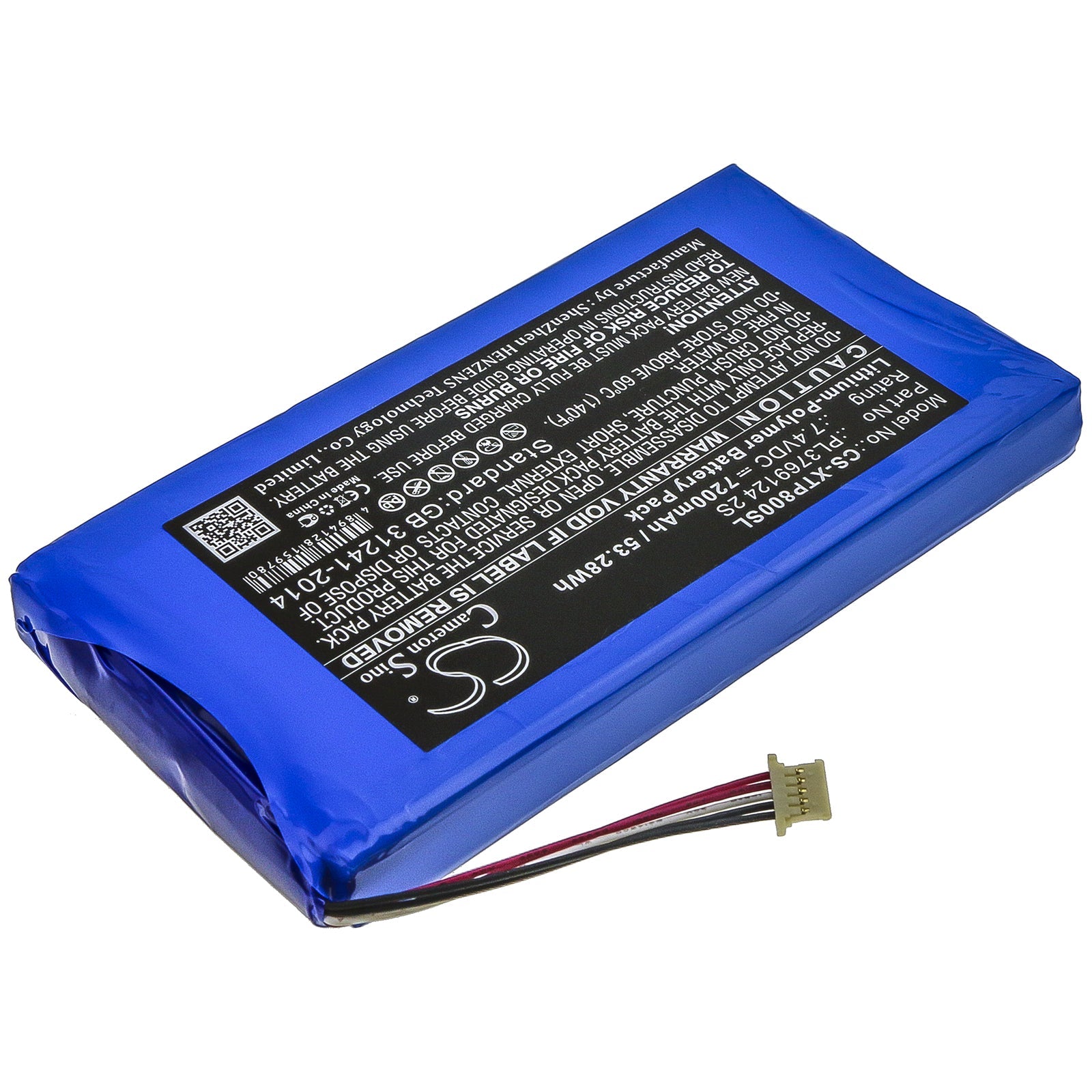 Li-Polymer Battery fits Xtool, Pl3769124 2s 7.4V, 7200mAh Diagnostic Scanner Cameron Sino Technology Limited