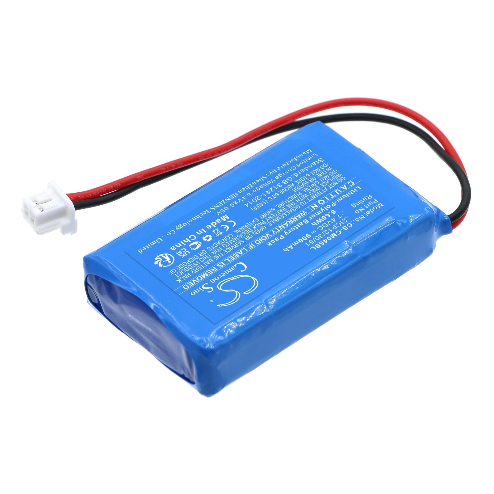 Li-Polymer, Battery Pack Battery fits Custom Battery Packs, 7.4V, 900mAh Battery Pack Cameron Sino Technology Limited