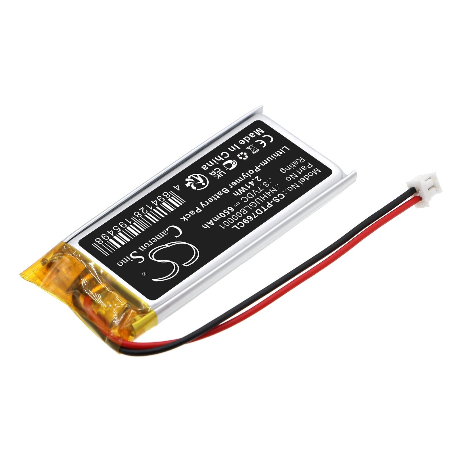 Li-Polymer, Cordless Phone Battery fits Panasonic Kx-td7690, 3.7V, 650mAh Cordless Phone Cameron Sino Technology Limited