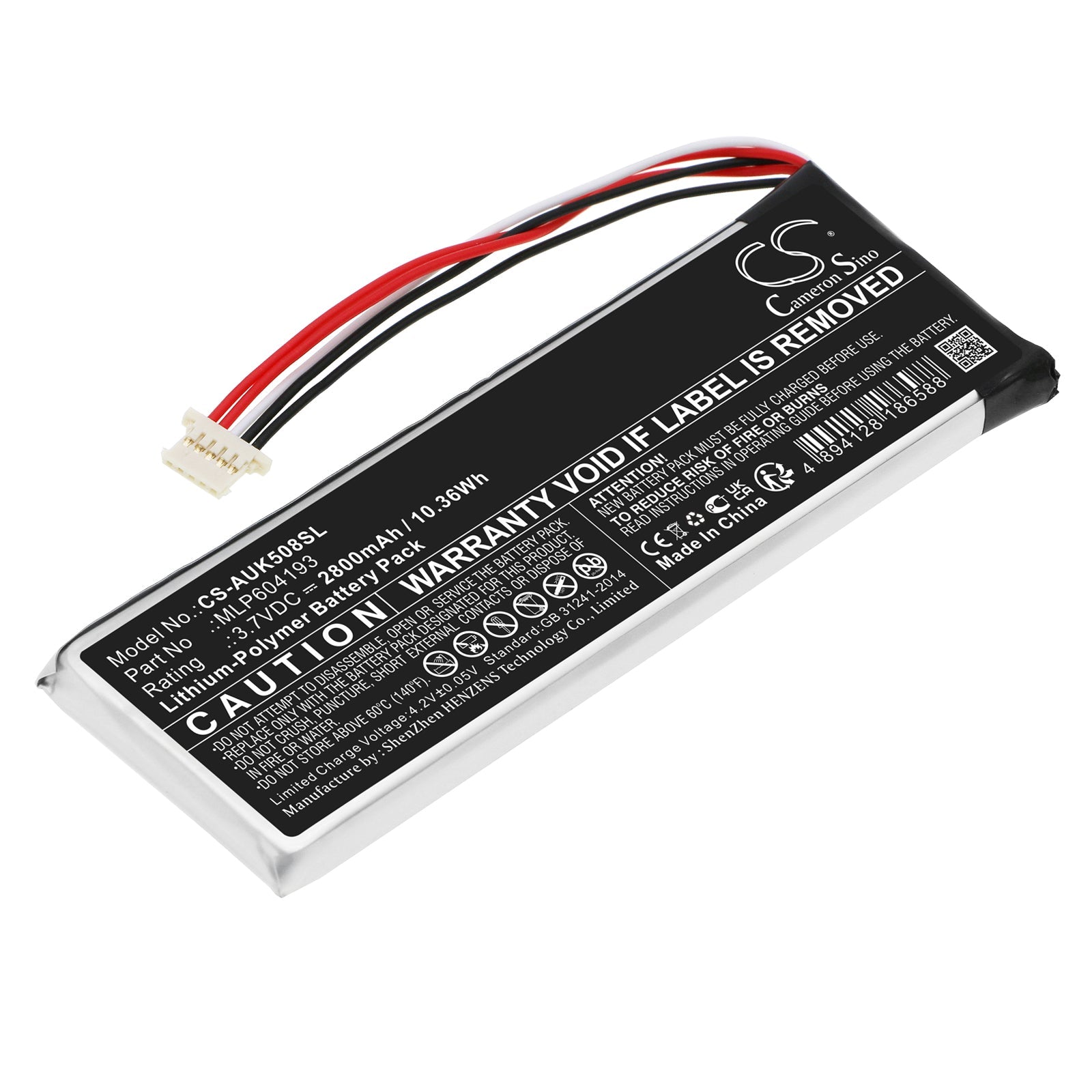 Li-Polymer, Diagnostic Scanner Battery fits Autel Maxitpms Ts508, Maxitpms Ts508k, 3.7V, 2800mAh Diagnostic Scanner Cameron Sino Technology Limited