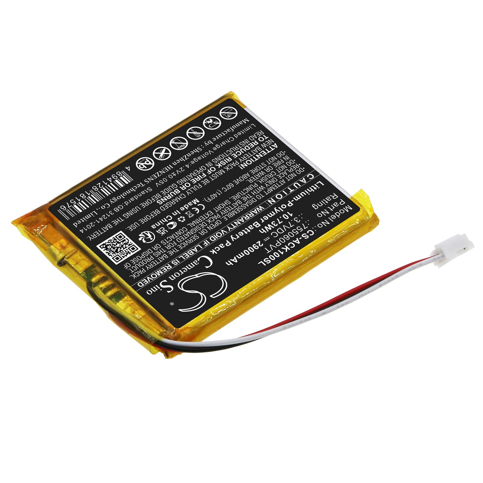 Li-Polymer, Diagnostic Scanner Battery fits Autokeysprotool Ck-100, 3.7V, 2900mAh Diagnostic Scanner Cameron Sino Technology Limited