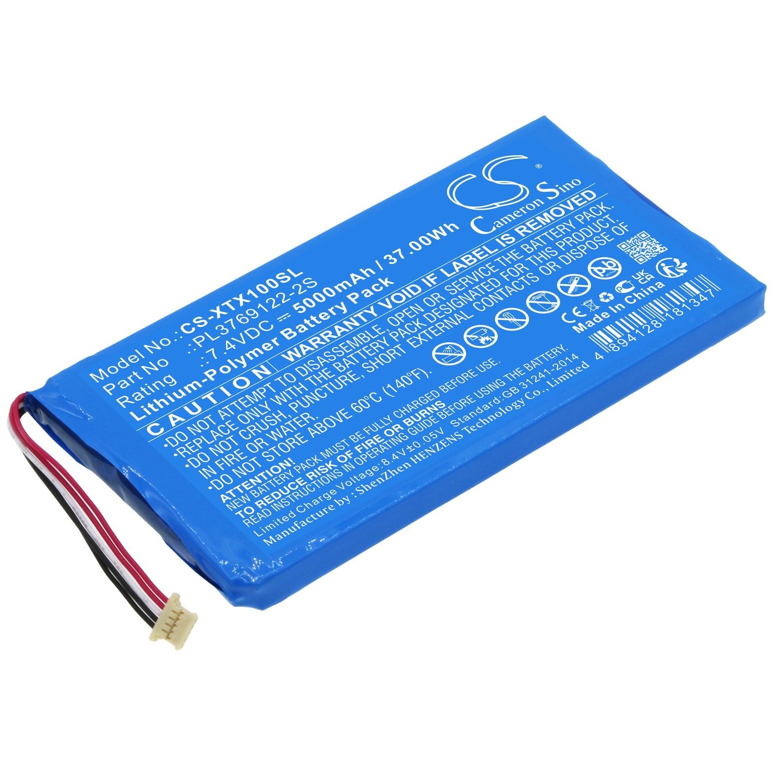 Li-Polymer, Diagnostic Scanner Battery fits Xtool X100 Pad 2, X100 Pad 2 Pro, 7.4V, 5000mAh Diagnostic Scanner Cameron Sino Technology Limited