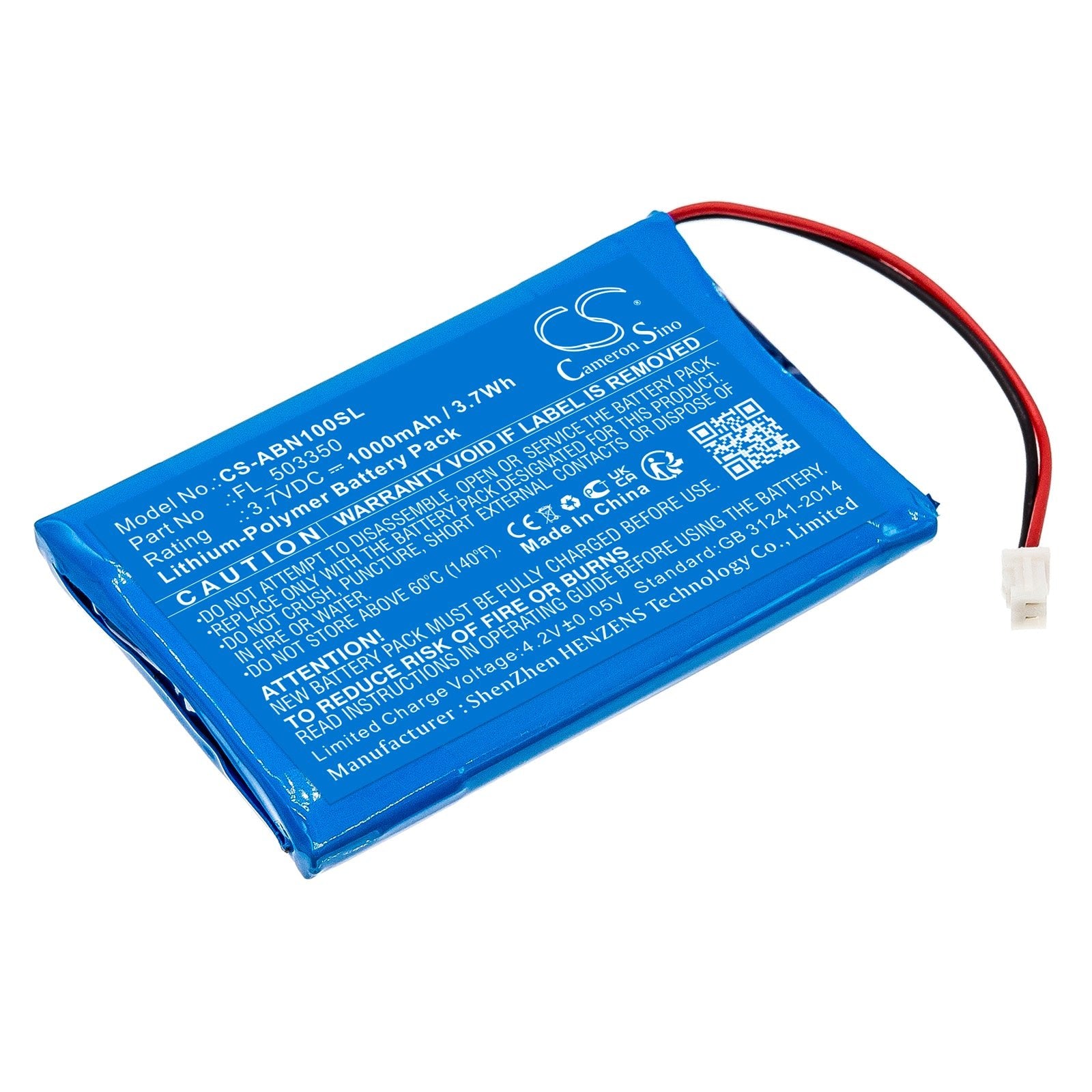 Li-Polymer, Game Console Battery fits Anbernic Rg Nano, 3.7V, 1000mAh Game Console Cameron Sino Technology Limited