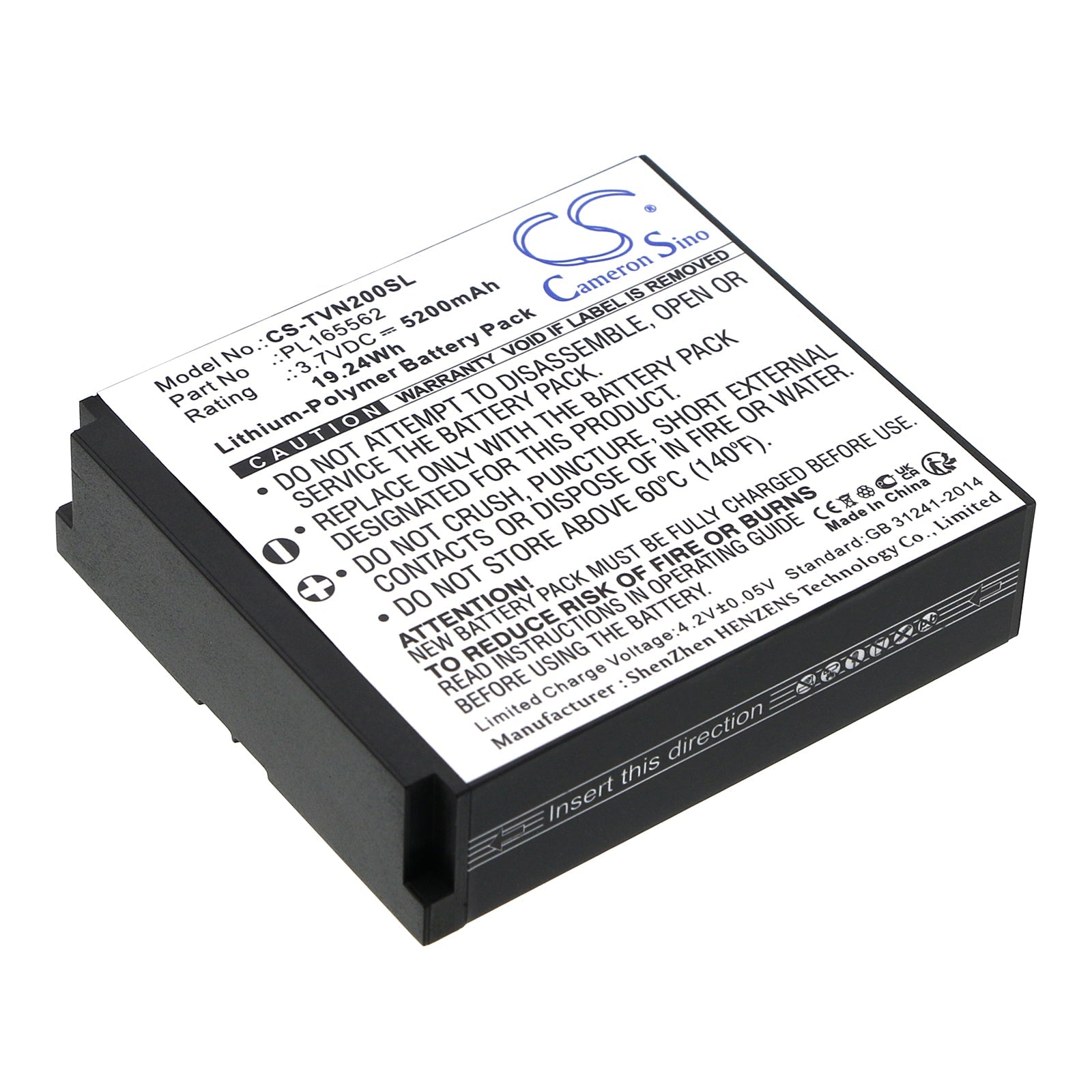 Li-Polymer, GPS, Navigator Battery fits Twonav Aventura 2, 3.7V, 5200mAh GPS, Navigator Cameron Sino Technology Limited