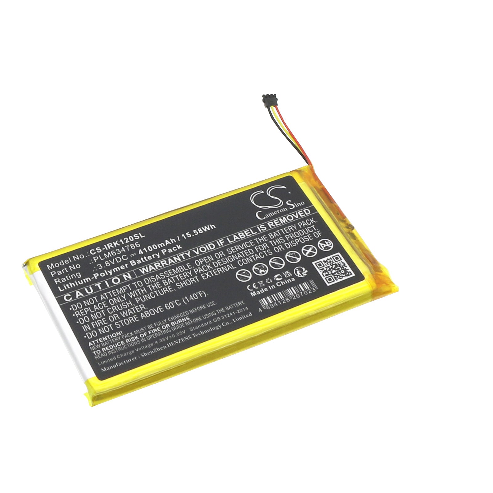 Li-Polymer, Media Player Battery fits Astell & Kern Ak120 Ii, Iriver Ak120 Ii, 3.8V, 4100mAh Media Player Cameron Sino Technology Limited