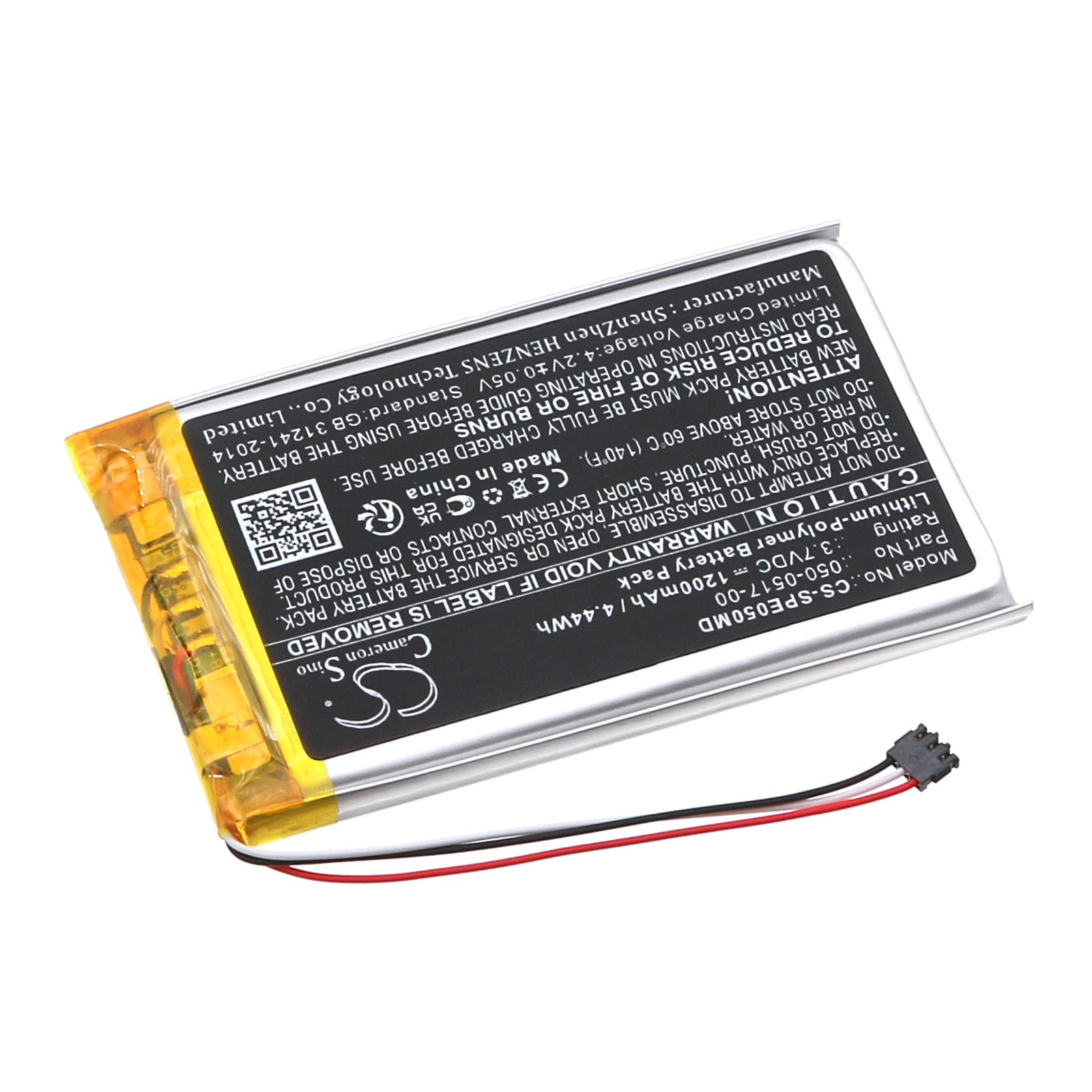 Li-Polymer, Medical Battery fits Spacelabs Evo, Evo 4, 3.7V, 1200mAh Medical Cameron Sino Technology Limited