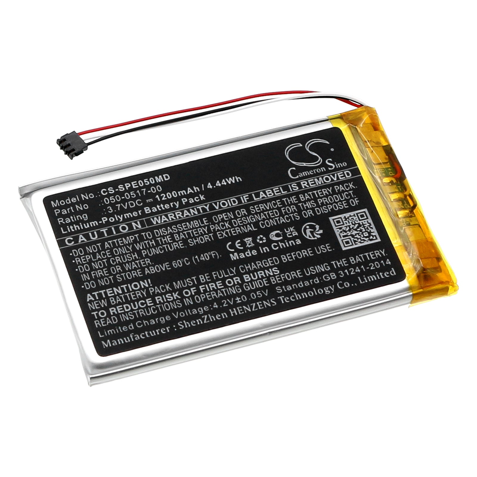 Li-Polymer, Medical Battery fits Spacelabs Evo, Evo 4, 3.7V, 1200mAh Medical Cameron Sino Technology Limited