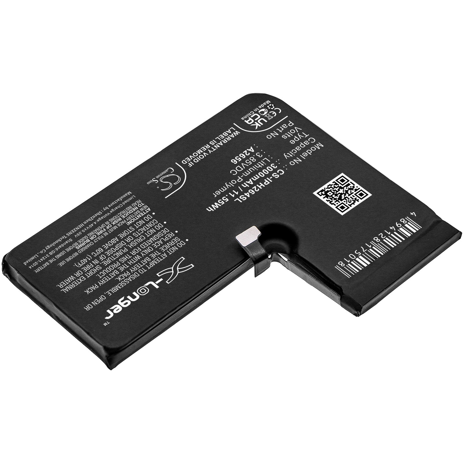 Li - Polymer, Mobile, SmartPhone Battery fits Apple A2640, Iphone 13 Pro, 3.85V, 3000mAh - Batterybuyer.ca