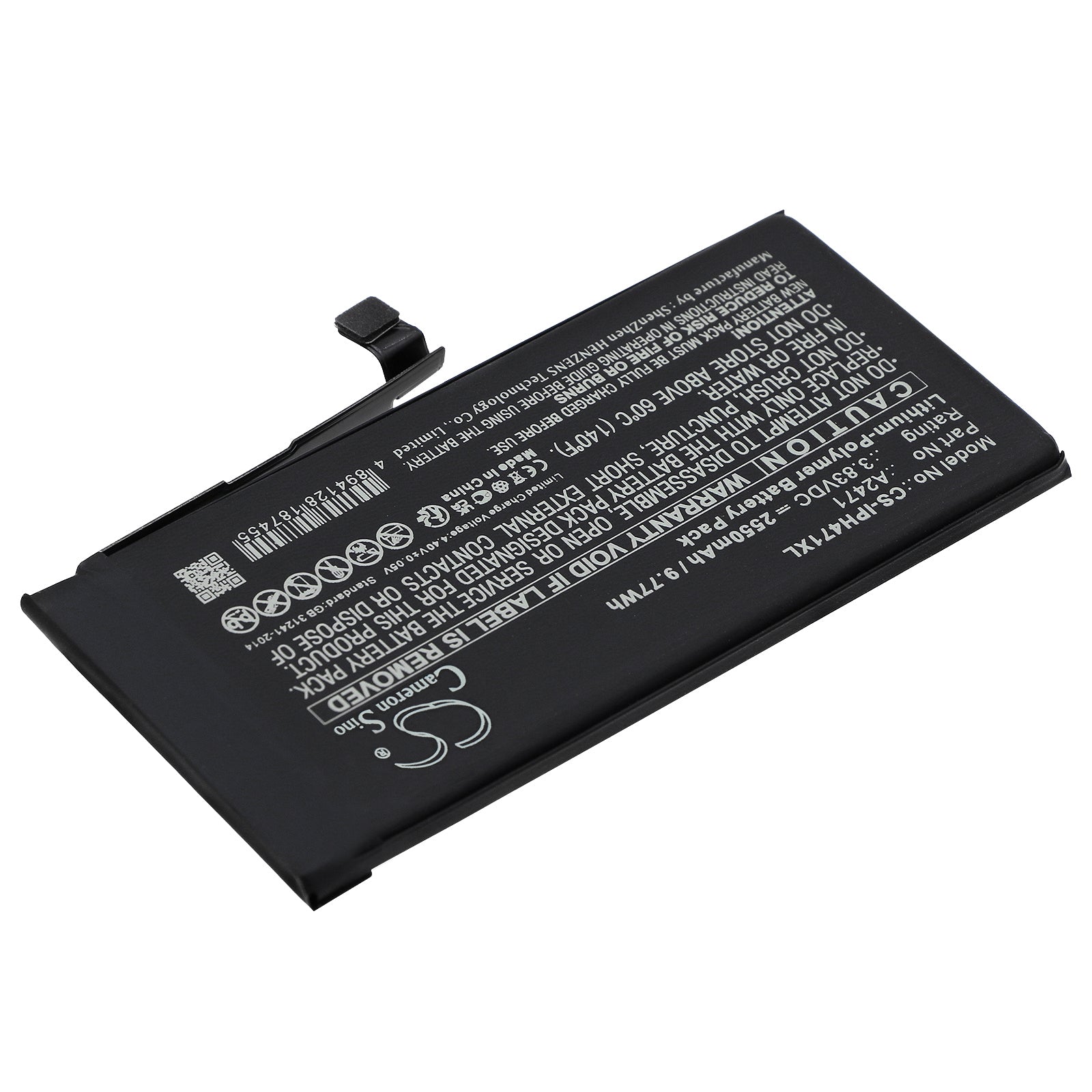 Li - Polymer, Mobile, SmartPhone Battery fits Apple Iphone 12 Mini, 3.83V, 2550mAh - Batterybuyer.ca