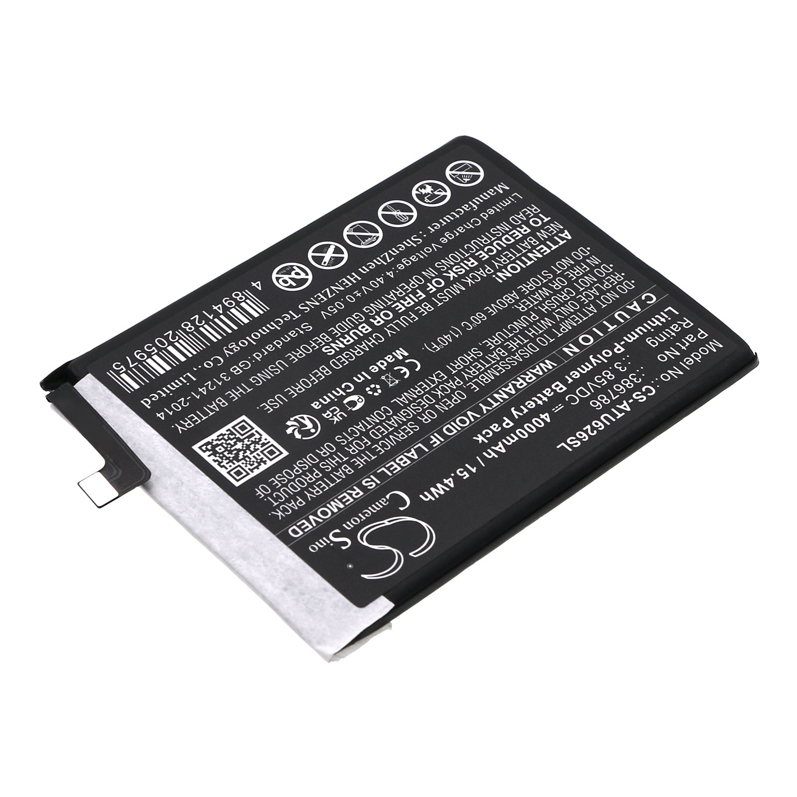 Li-Polymer, Mobile, SmartPhone Battery fits At&t Maestro 3, Motivate Max, 3.85V, 4000mAh Mobile, SmartPhone Cameron Sino Technology Limited