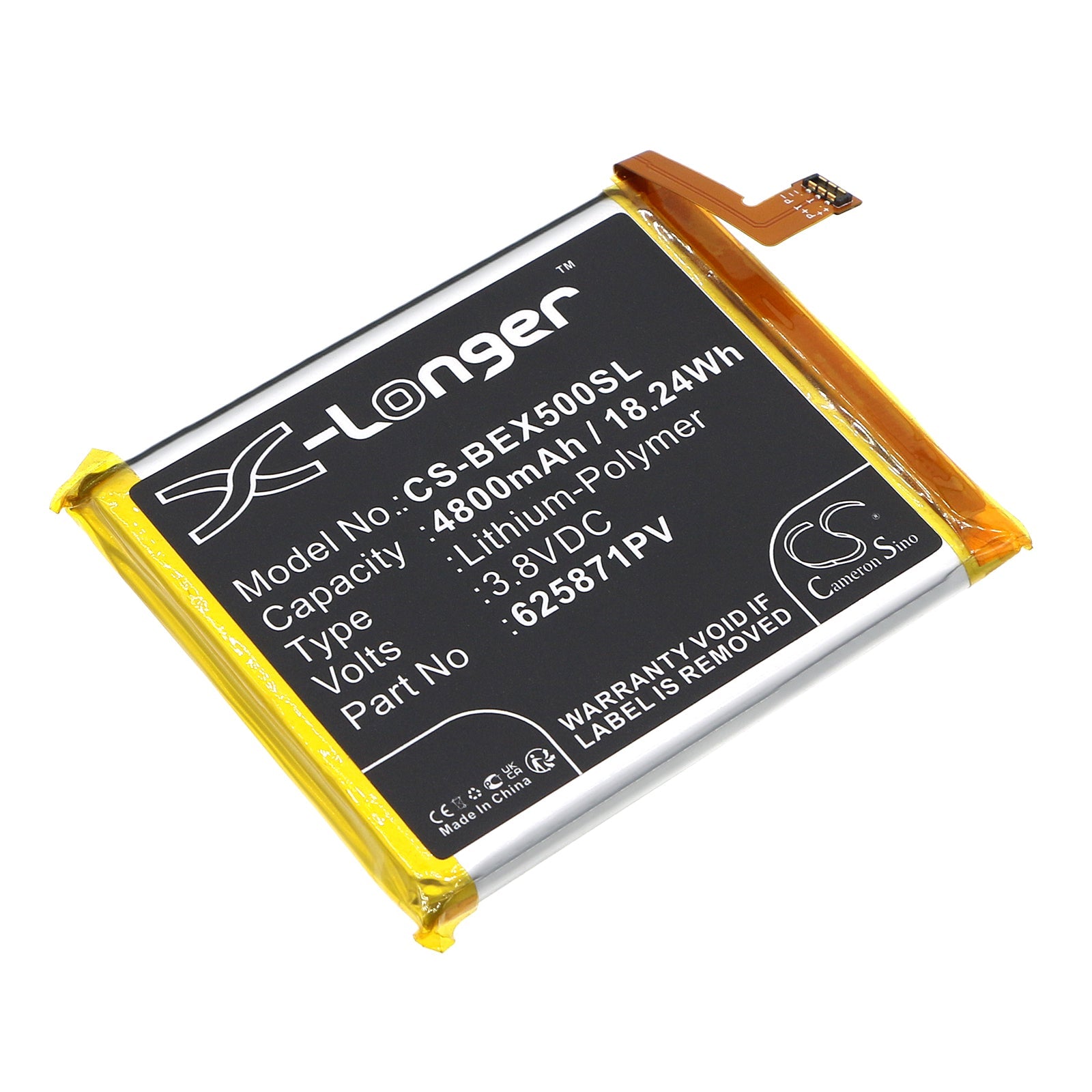 Li - Polymer, Mobile, SmartPhone Battery fits Bea - fon X5, X5 Premium, 3.8V, 4800mAh - Batterybuyer.ca