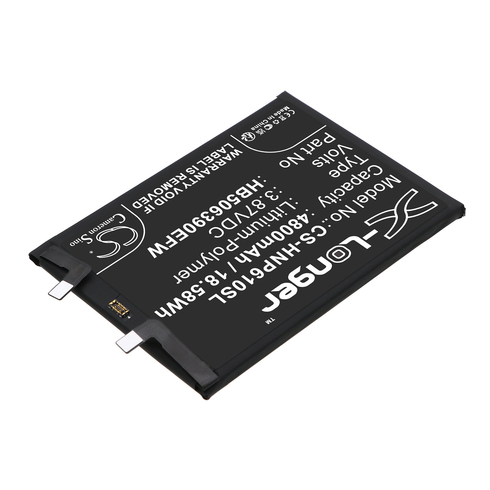 Li-Polymer, Mobile, SmartPhone Battery fits Honor 60 Pro 5g, Tna-an00, 3.87V, 4800mAh Mobile, SmartPhone Cameron Sino Technology Limited