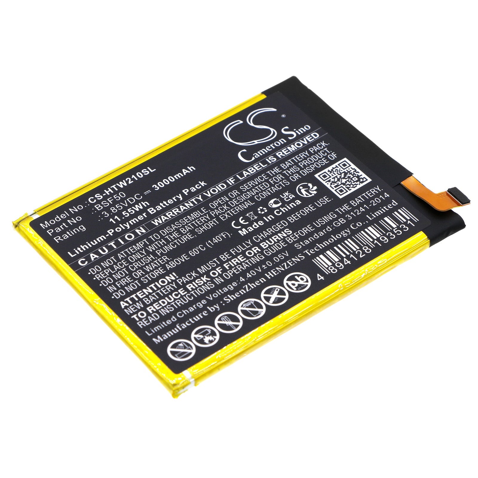 Li - Polymer, Mobile, SmartPhone Battery fits Htc Wildfire E Lite, 3.85V, 3000mAh - Batterybuyer.ca