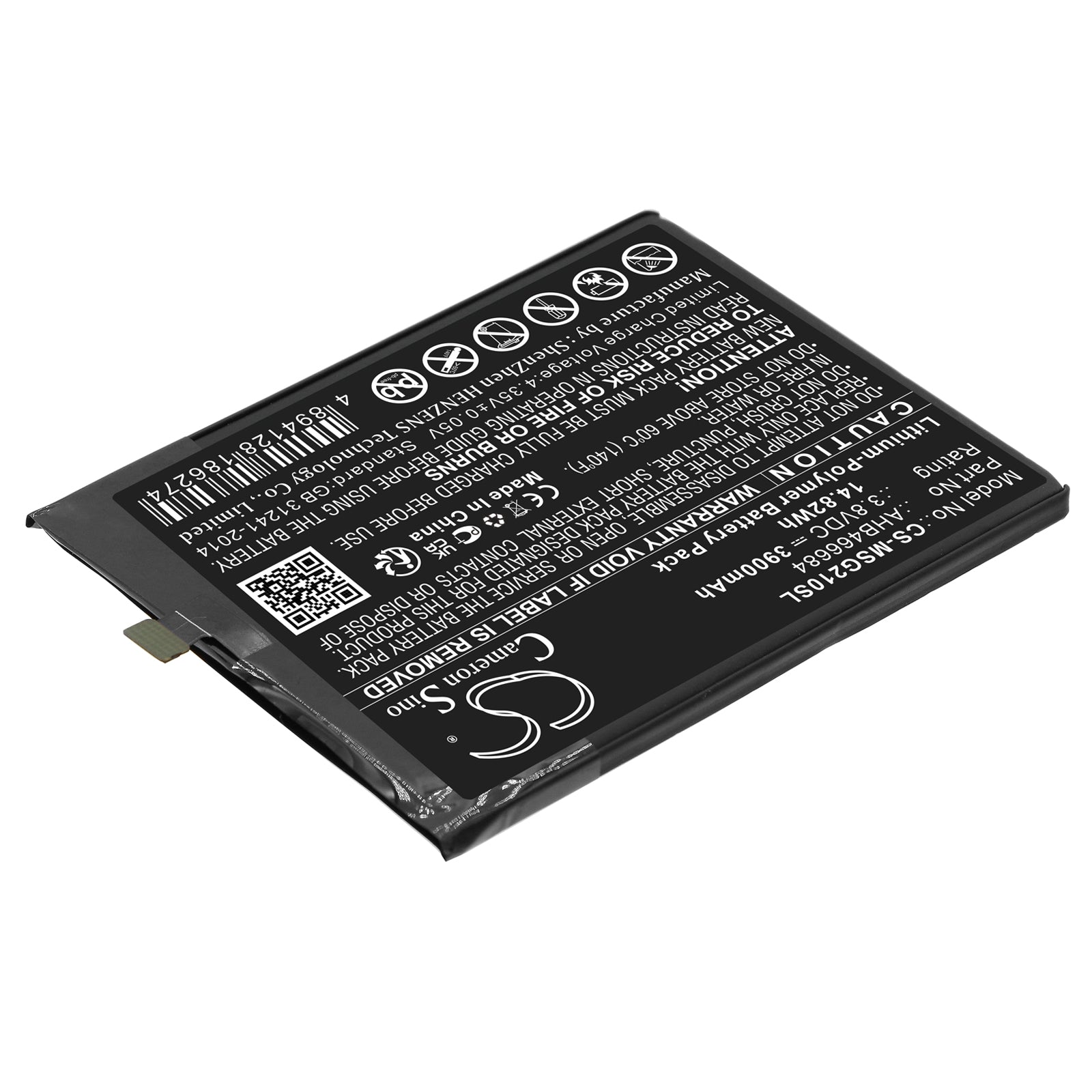 Li-Polymer, Mobile, SmartPhone Battery fits Meder Smartguide 2, Smartguide 210-464, 3.8V, 3900mAh Mobile, SmartPhone Cameron Sino Technology Limited