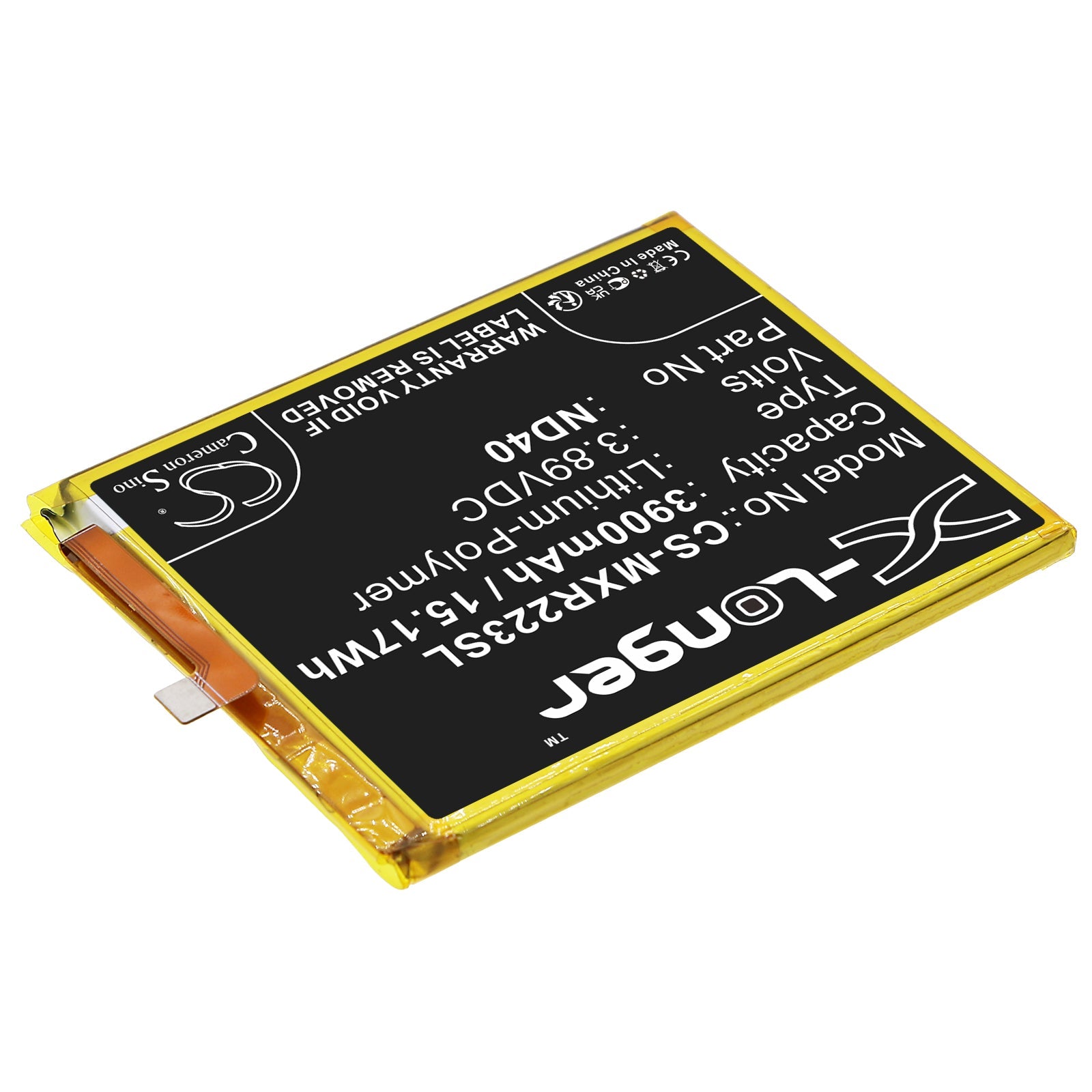 Li-Polymer, Mobile, SmartPhone Battery fits Motorola Moto Edge 30, Moto Edge 30 5g, 3.89V, 3900mAh Mobile & SmartPhone Cameron Sino Technology Limited