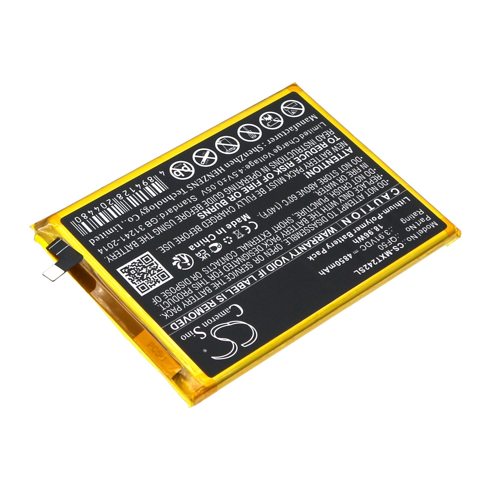Li-Polymer, Mobile, SmartPhone Battery fits Motorola Moto G04, Xt2421, 3.91V, 4850mAh Mobile & SmartPhone Cameron Sino Technology Limited