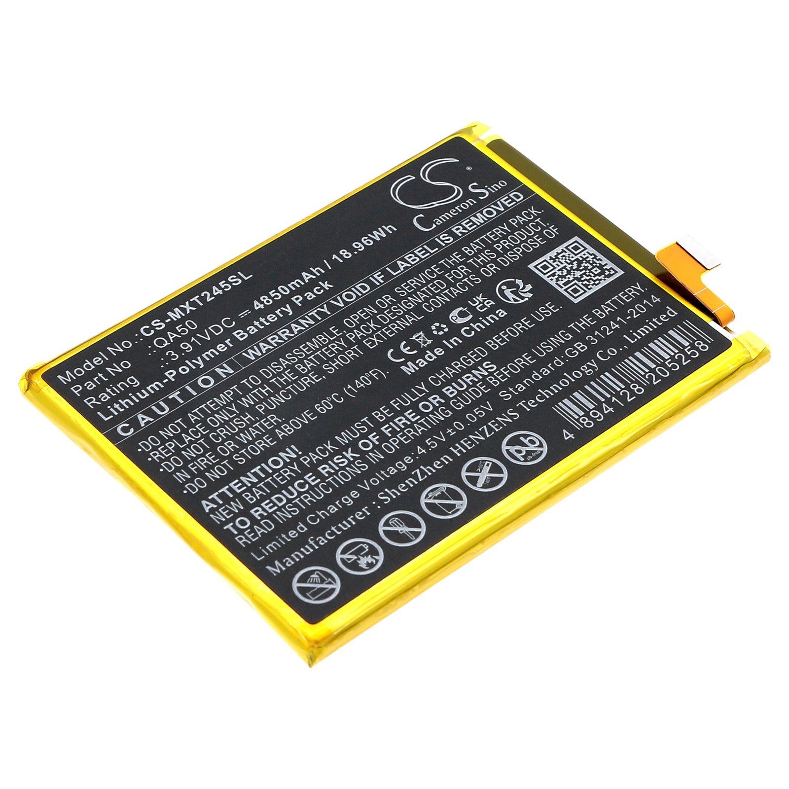 Li-Polymer, Mobile, SmartPhone Battery fits Motorola Moto G24 Power 4g, Moto G24 Power 4g 2024, 3.91V, 4850mAh Mobile & SmartPhone Cameron Sino Technology Limited