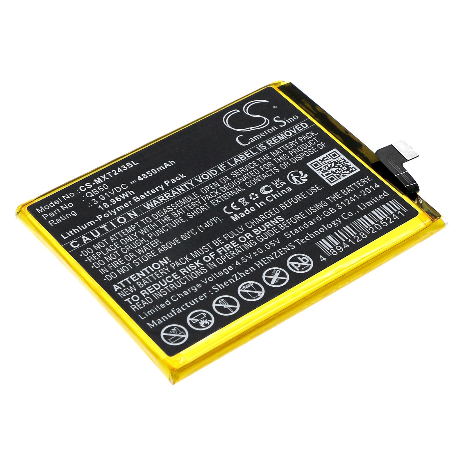 Li-Polymer, Mobile, SmartPhone Battery fits Motorola Moto G84 5g, Xt2347, 3.91V, 4850mAh Mobile & SmartPhone Cameron Sino Technology Limited