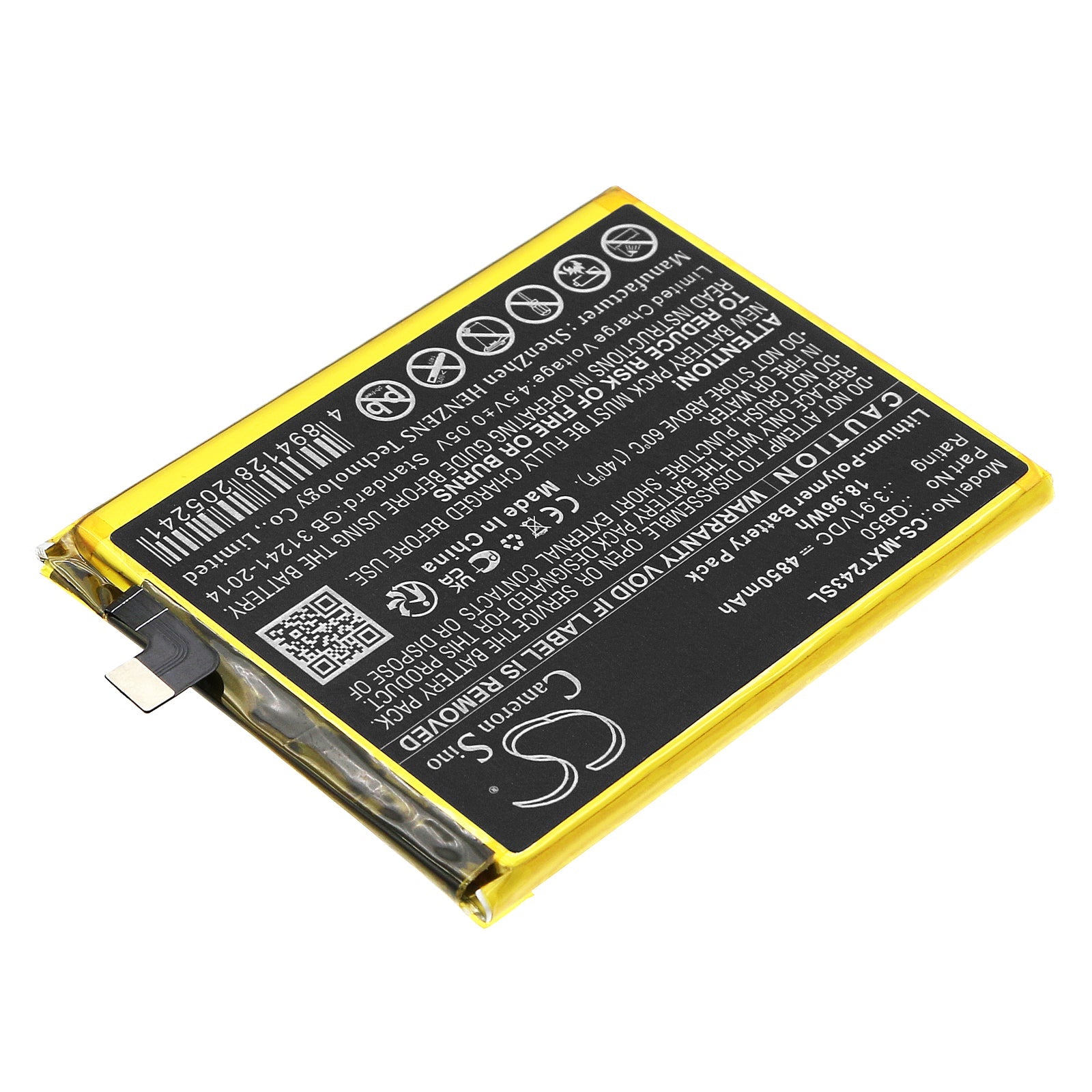Li-Polymer, Mobile, SmartPhone Battery fits Motorola Moto G84 5g, Xt2347, 3.91V, 4850mAh Mobile & SmartPhone Cameron Sino Technology Limited