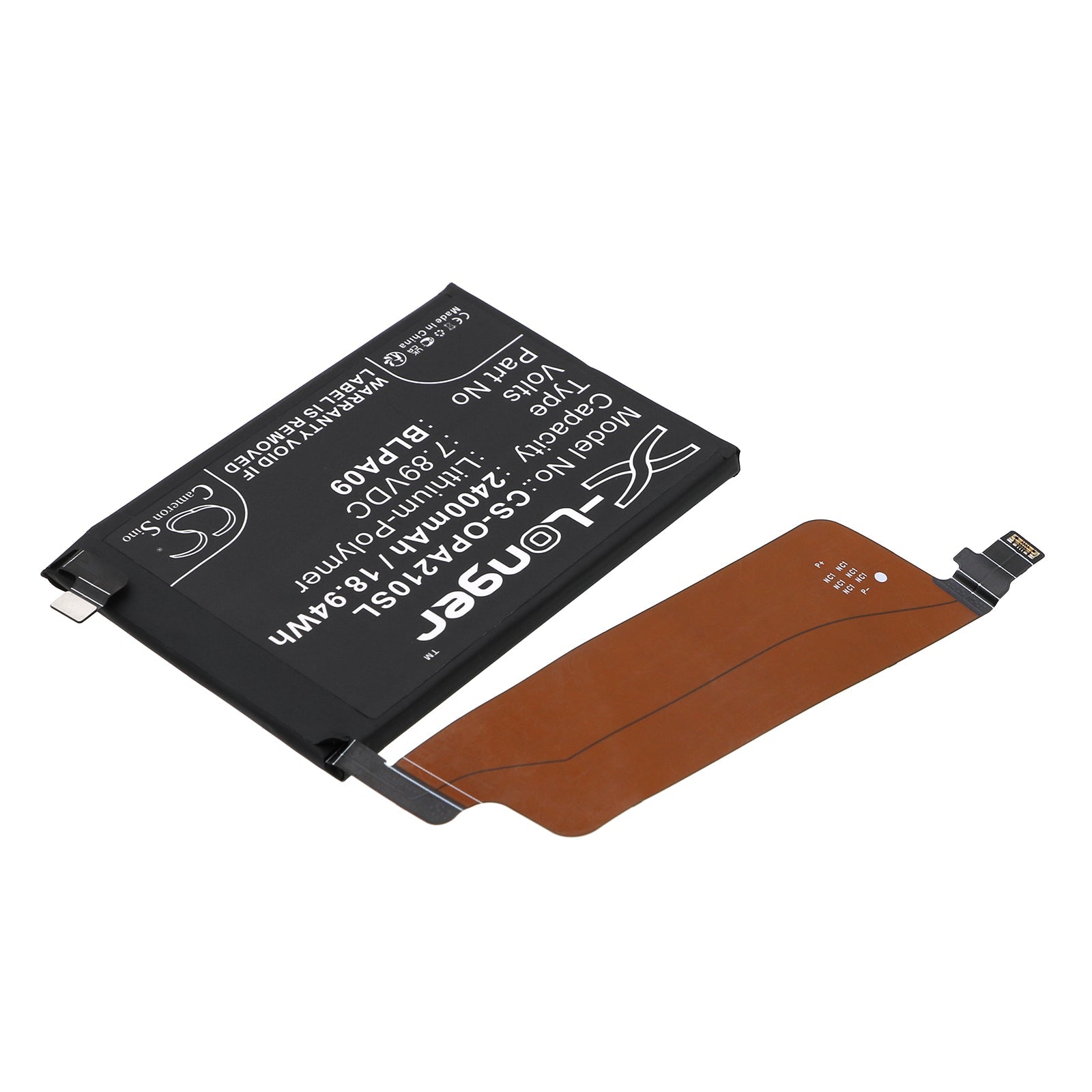 Li-Polymer, Mobile, SmartPhone Battery fits Oneplus Ace 2 Pro, 7.89V, 2400mAh Mobile, SmartPhone Cameron Sino Technology Limited
