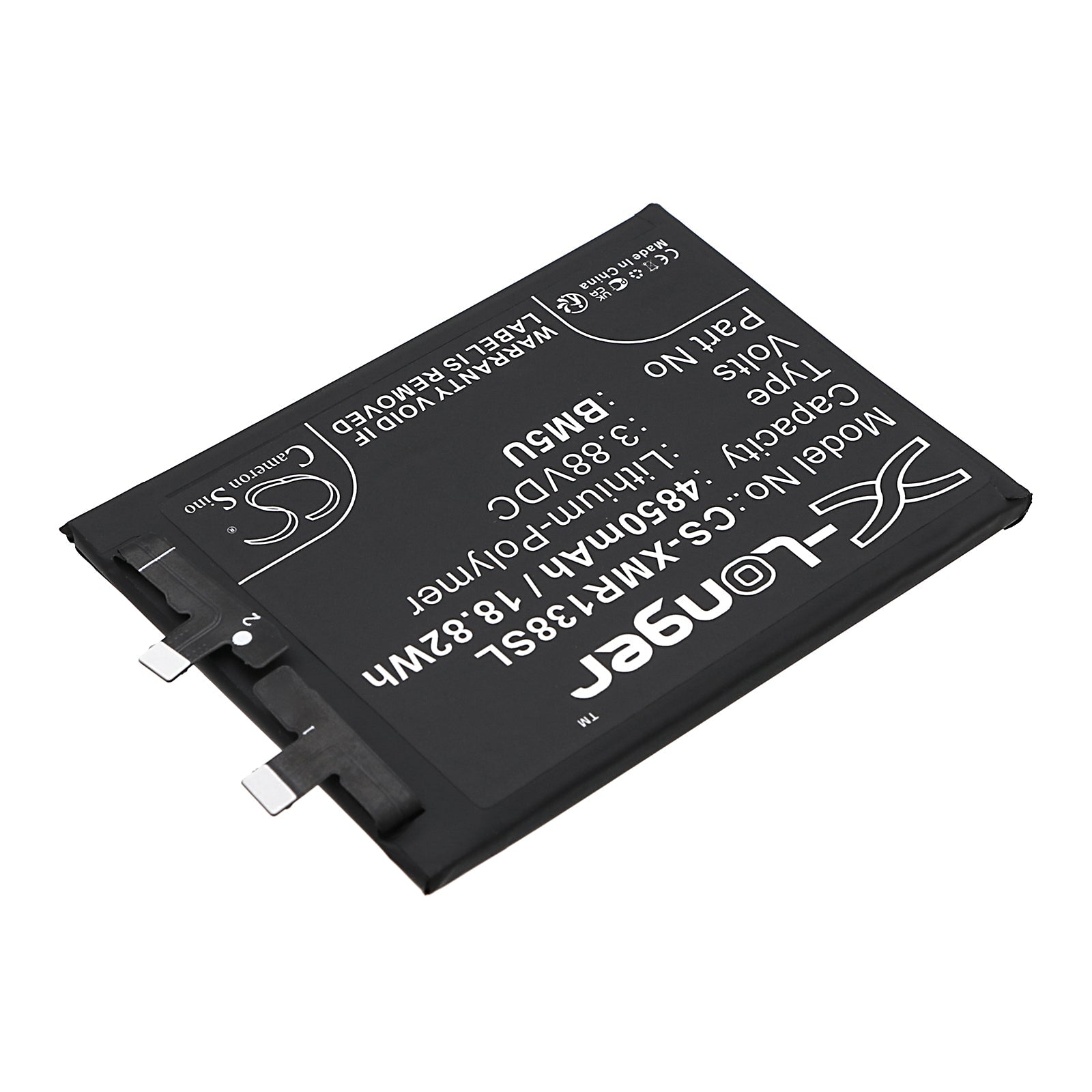 Li-Polymer, Mobile, SmartPhone Battery fits Redmi 23090ra98c, Note 13 Pro+, 3.88V, 4850mAh Mobile, SmartPhone Cameron Sino Technology Limited