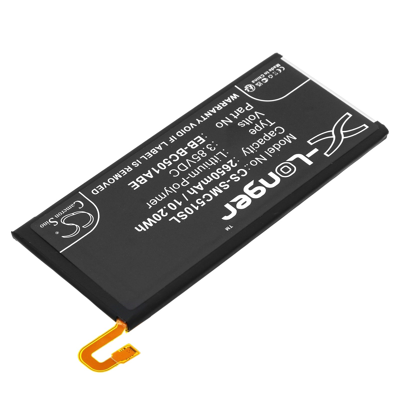 Li-Polymer, Mobile, SmartPhone Battery fits Samsung Galaxy C5 Pro, Galaxy C5 Pro Duos, 3.85V, 2650mAh Mobile & SmartPhone Cameron Sino Technology Limited