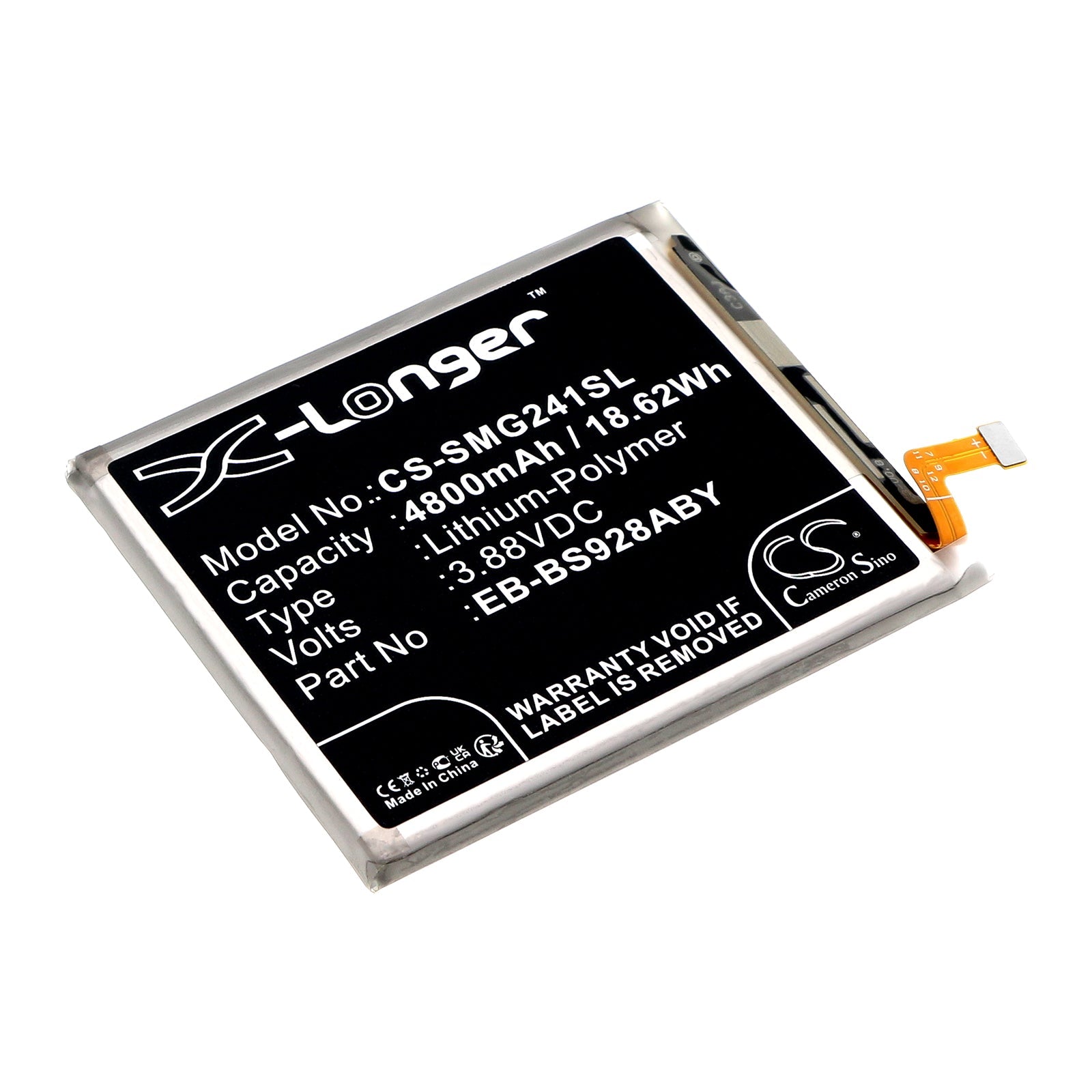 Li - Polymer, Mobile, SmartPhone Battery fits Samsung Galaxy S24 Ultra, Sm - s9280, 3.88V, 4800mAh - Batterybuyer.ca