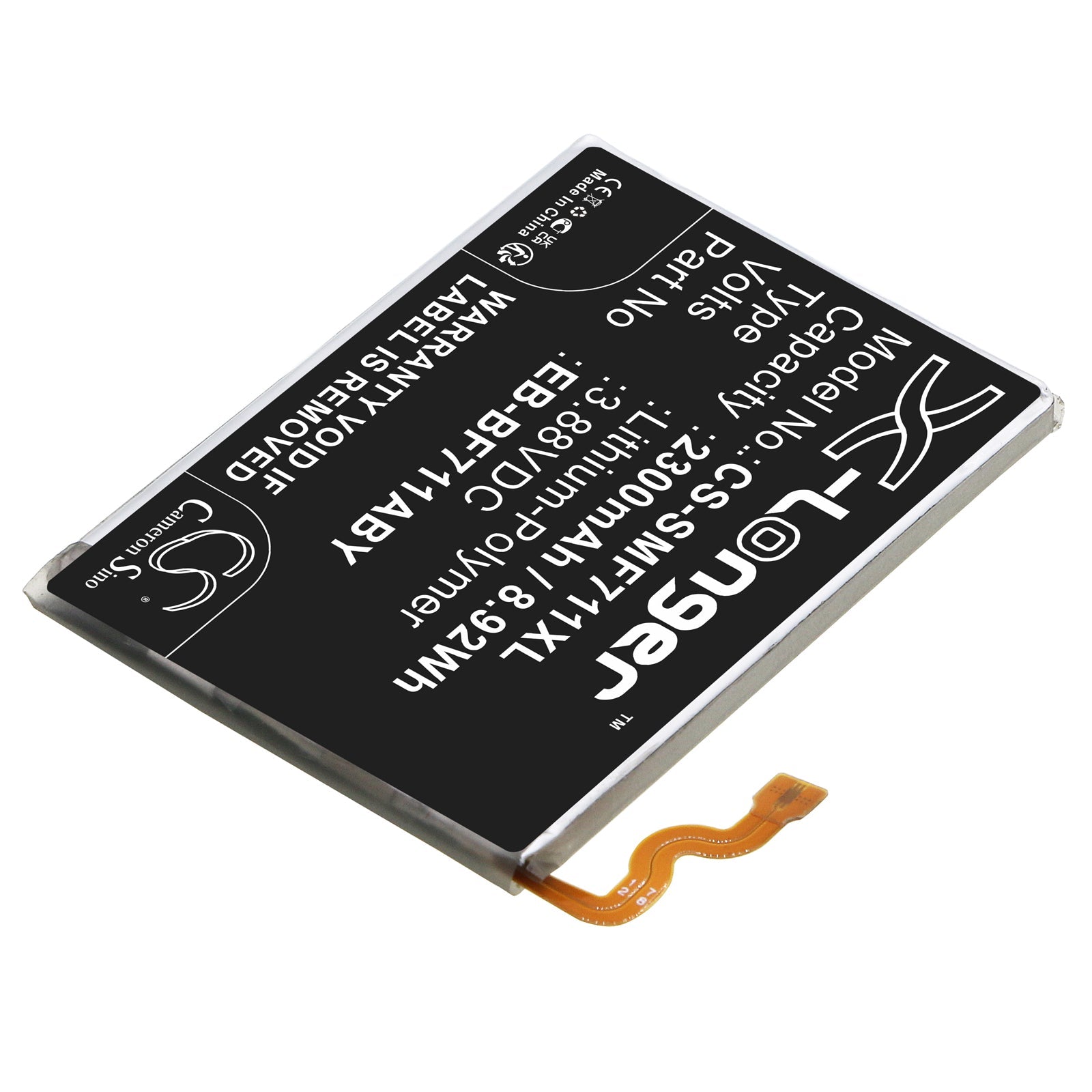 Li - Polymer, Mobile, SmartPhone Battery fits Samsung Galaxy Z Flip 3, M - f711r4, 3.88V, 2300mAh - Batterybuyer.ca