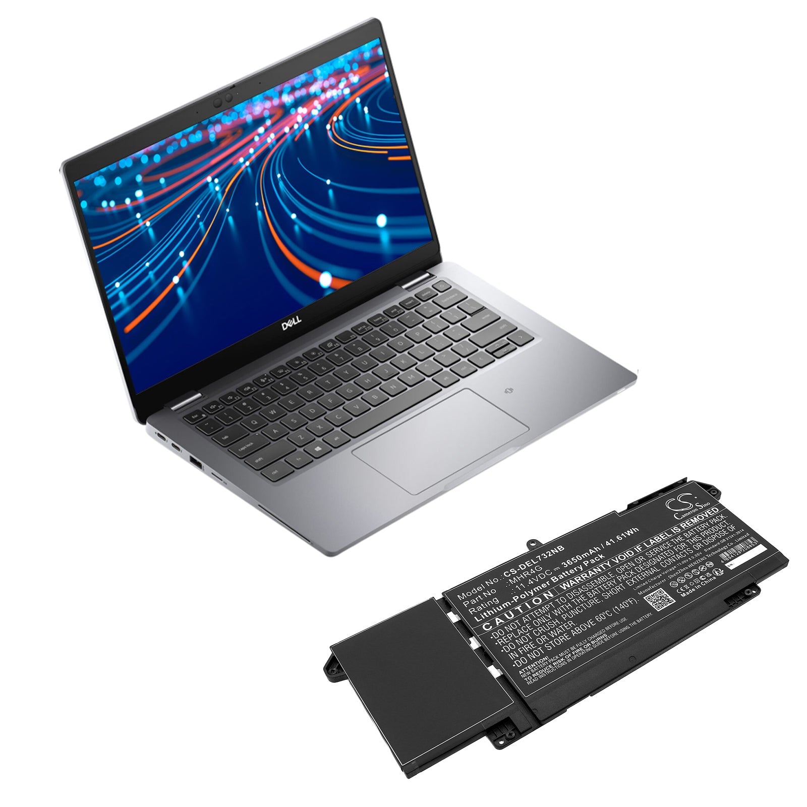 Li-Polymer, Notebook, Laptop Battery fits Dell Latitude 13 5320, Latitude 14 7320, 11.4V, 3650mAh Notebook, Laptop Cameron Sino Technology Limited