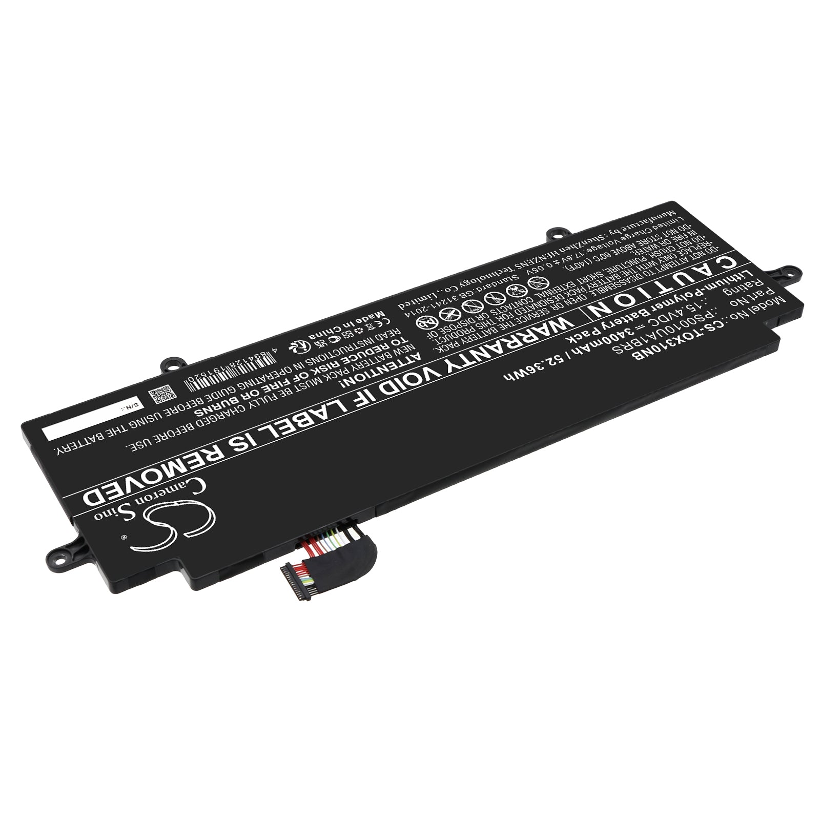 Li-Polymer, Notebook, Laptop Battery fits Dynabook Portege X30w-j-02f, Portege X30w-j-061, 15.4V, 3400mAh Notebook, Laptop Cameron Sino Technology Limited