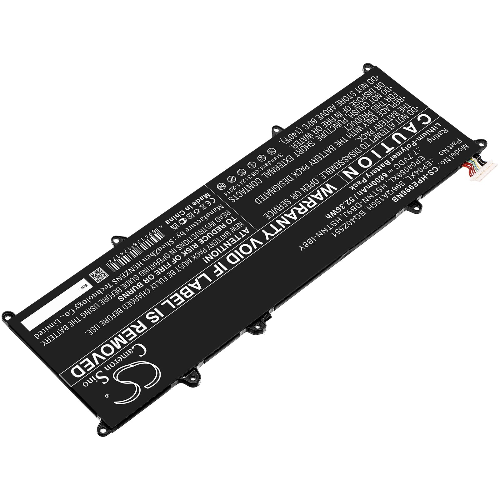 Li-Polymer, Notebook, Laptop Battery fits Hp Elite Dragonfly G1, Elite Dragonfly G2, 7.7V, 6800mAh Notebook, Laptop Cameron Sino Technology Limited