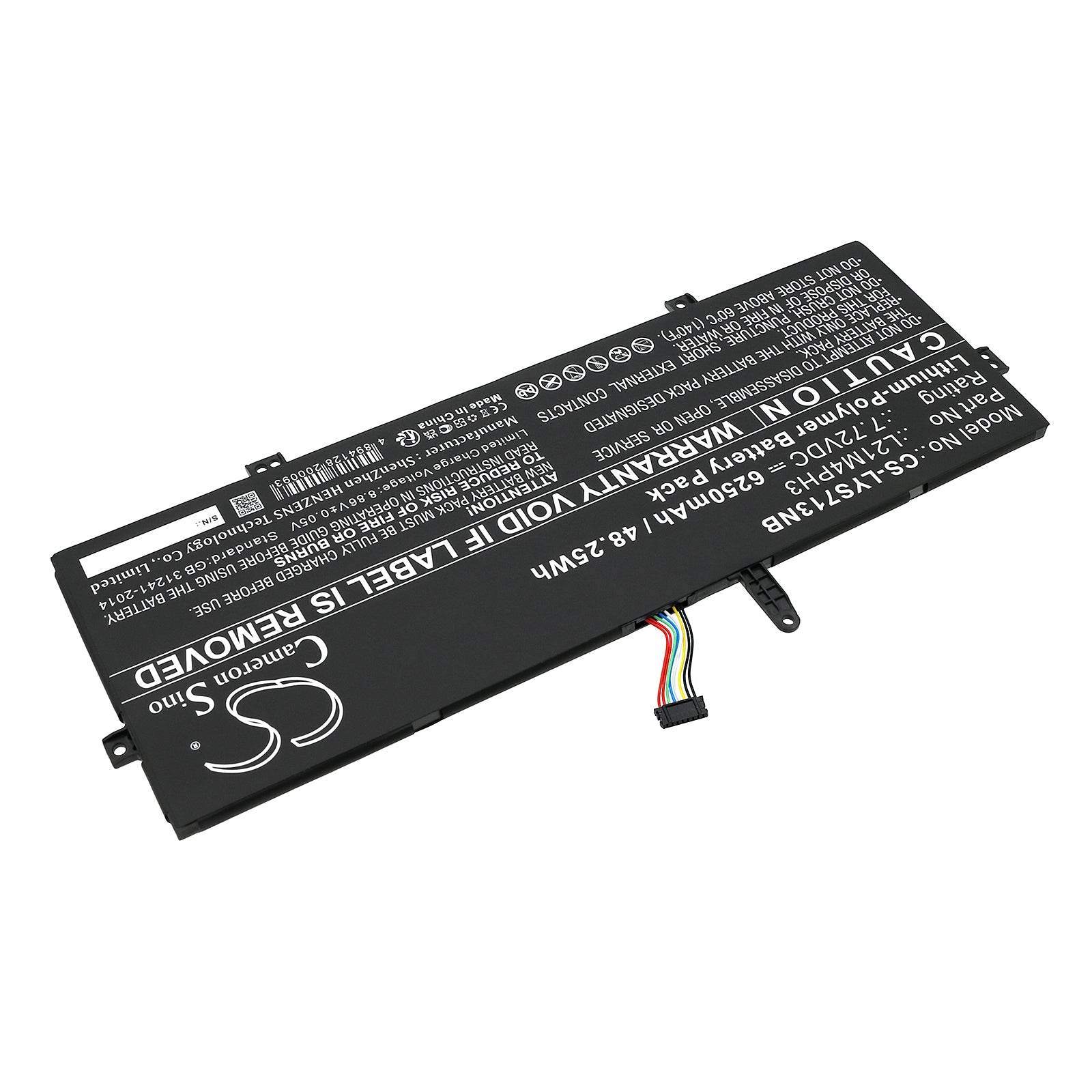 Li-Polymer, Notebook, Laptop Battery fits Lenovo Yoga Slim 7 Carbon 13iap7 82u9, Yoga Slim 7 Carbon 13iap7 82u9, 7.72V, 6250mAh Notebook, Laptop Cameron Sino Technology Limited