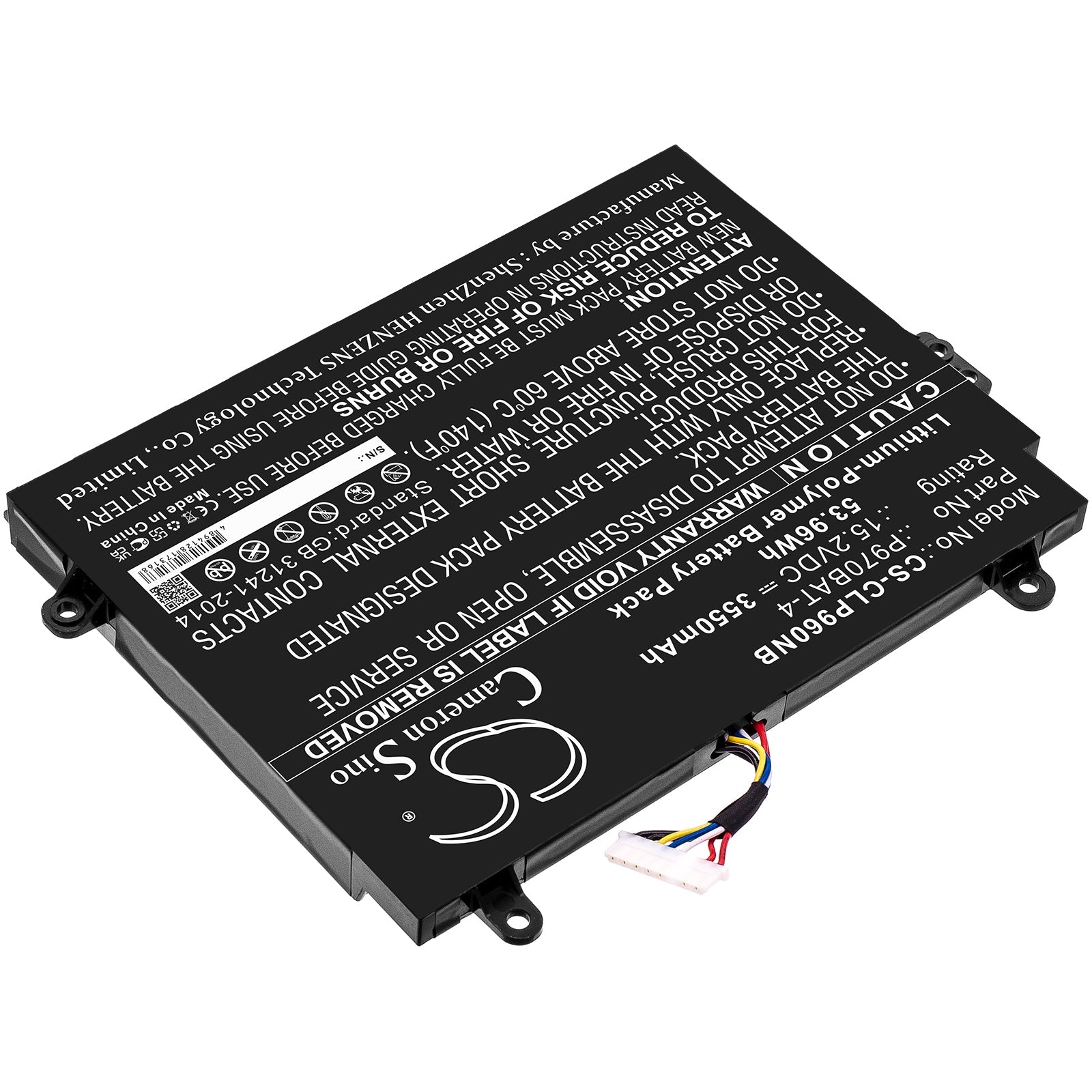 Li-Polymer, Notebook, Laptop Battery fits Sager Np2950(p955et1), Np2952(p955et3), 15.2V, 3550mAh Notebook, Laptop Cameron Sino Technology Limited