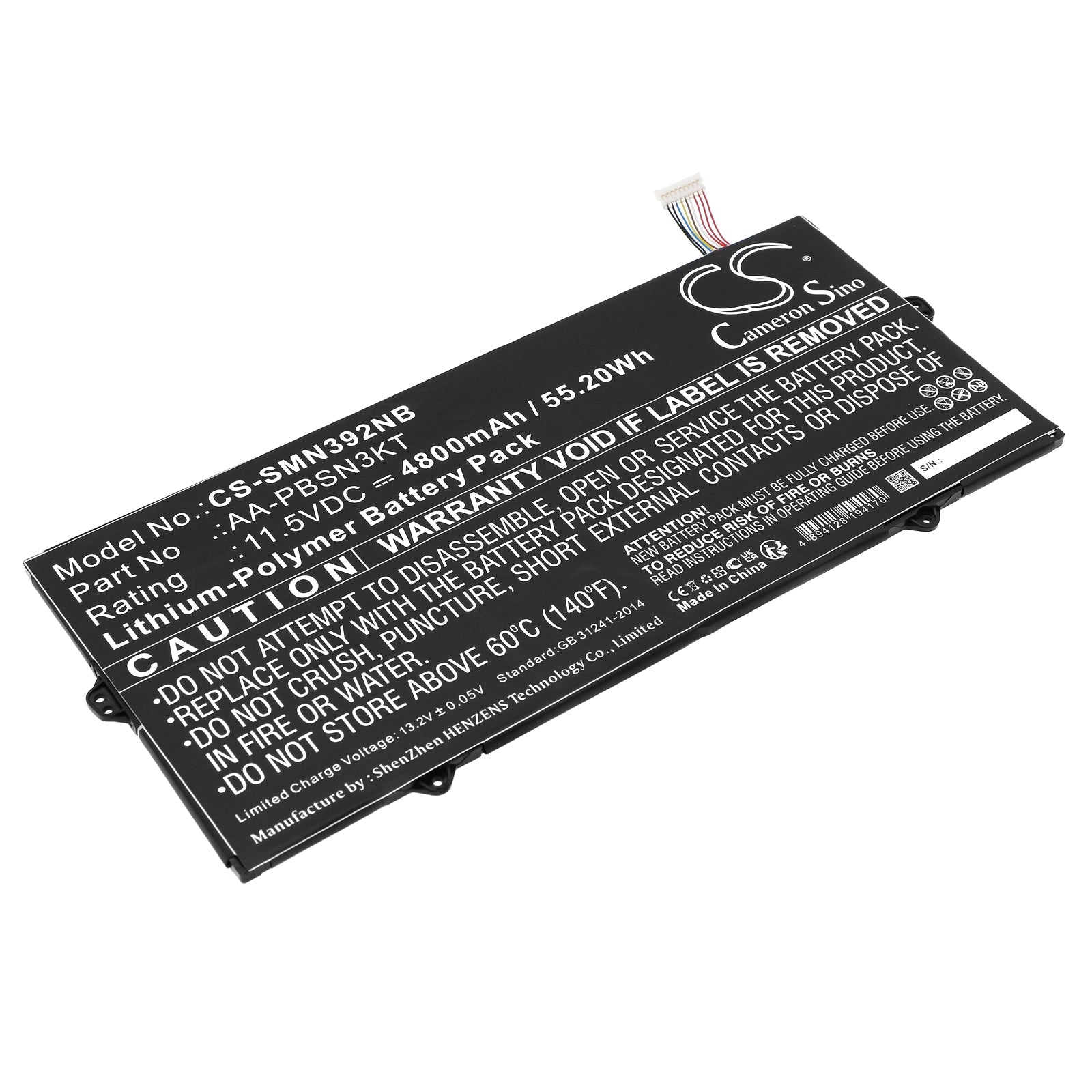 Li-Polymer, Notebook, Laptop Battery fits Samsung 730mbe, Notebook 7 Np730xbe, 11.5V, 4800mAh Notebook, Laptop Cameron Sino Technology Limited