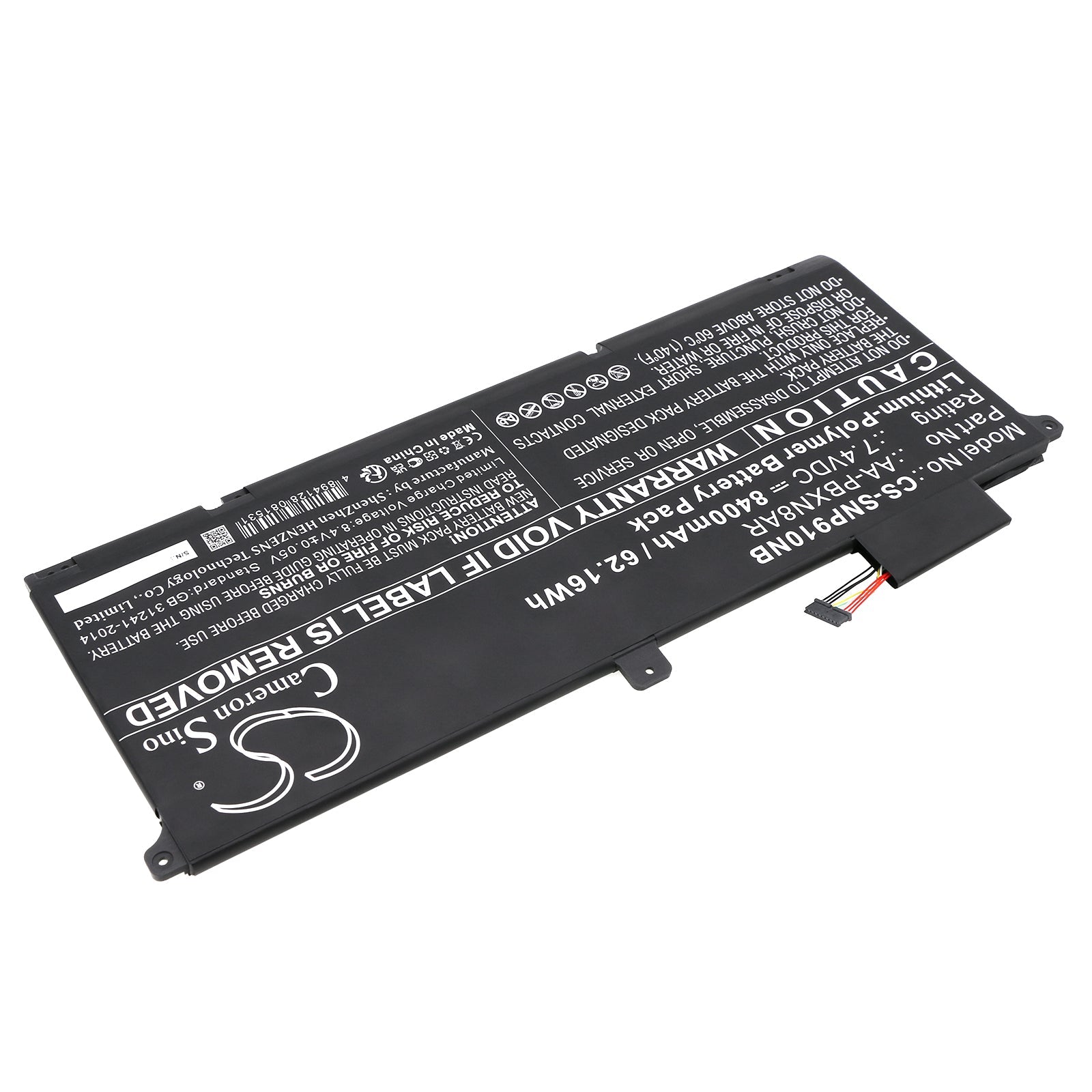 Li-Polymer, Notebook, Laptop Battery fits Samsung 900x4, 900x4 Series, 7.4V, 8400mAh Notebook, Laptop Cameron Sino Technology Limited