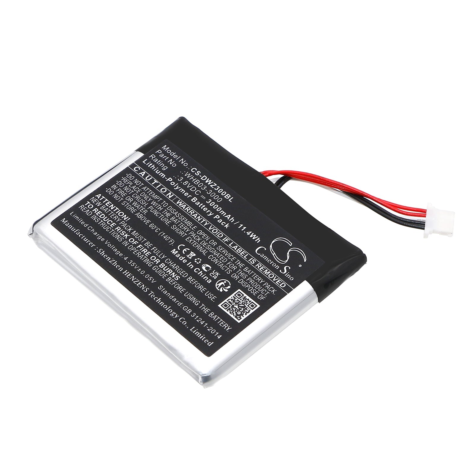 Li-Polymer, Payment Terminal Battery fits Dejavoo Q3, Wizarpos Q3, 3.8V, 3000mAh Payment Terminal Cameron Sino Technology Limited