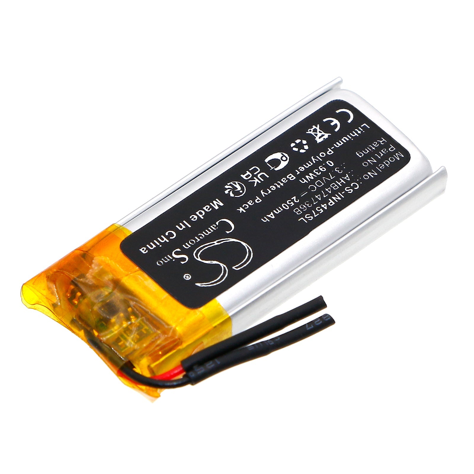 Li-Polymer, Payment Terminal Battery fits Ingenico Rp457, Rp457c, 3.7V, 250mAh Payment Terminal Cameron Sino Technology Limited