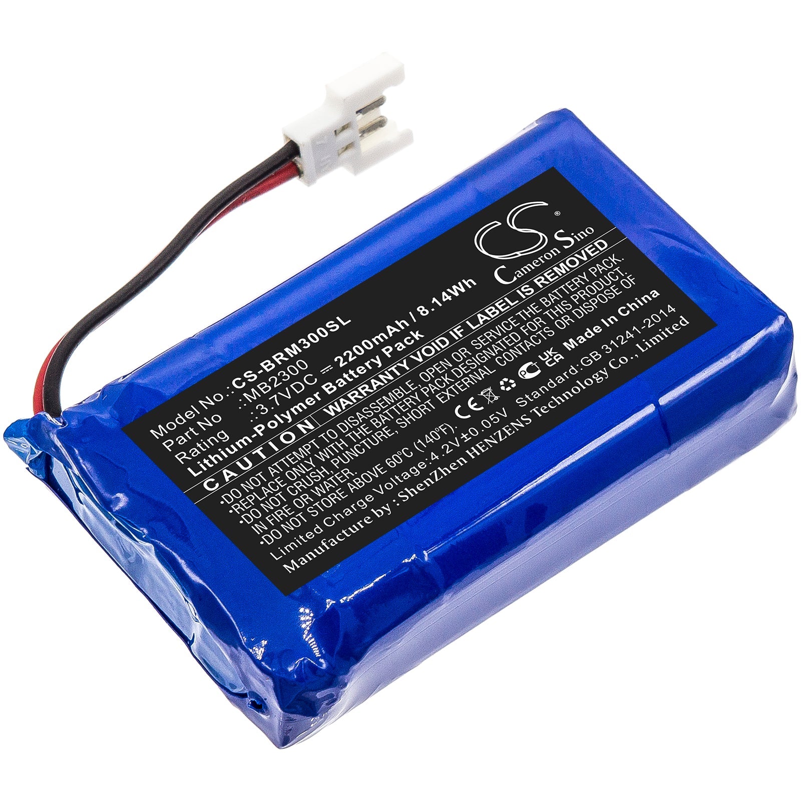 Li-Polymer, Personal Care Battery fits Breo Idream 3 Ineck, 3.7V, 2200mAh Personal Care Cameron Sino Technology Limited