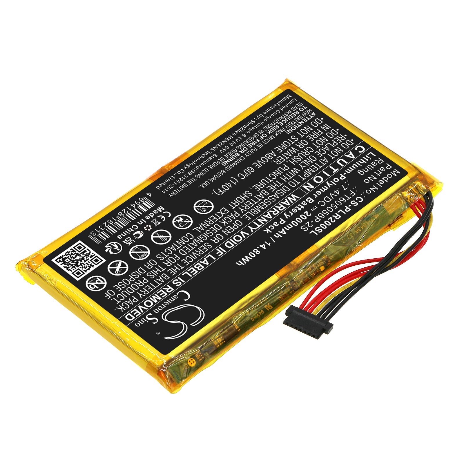Li-Polymer, Photo Printer Battery fits Polaroid Polpol1pk, Pop, 7.4V, 2000mAh Photo Printer Cameron Sino Technology Limited
