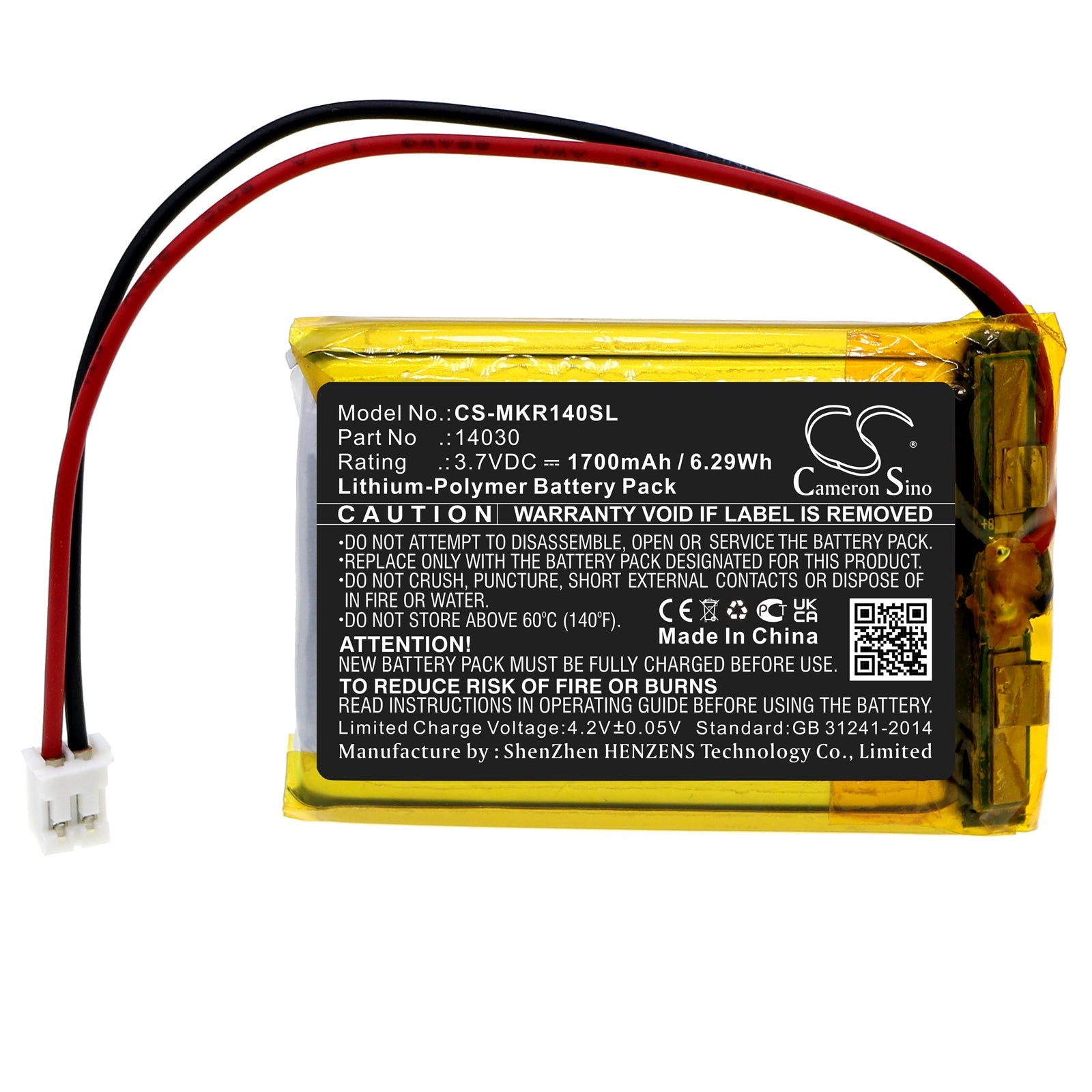 Li-Polymer, Programmable Robots Battery fits Makeblock Mbot, Mbot Ranger, 3.7V, 1700mAh Programmable Robots Cameron Sino Technology Limited