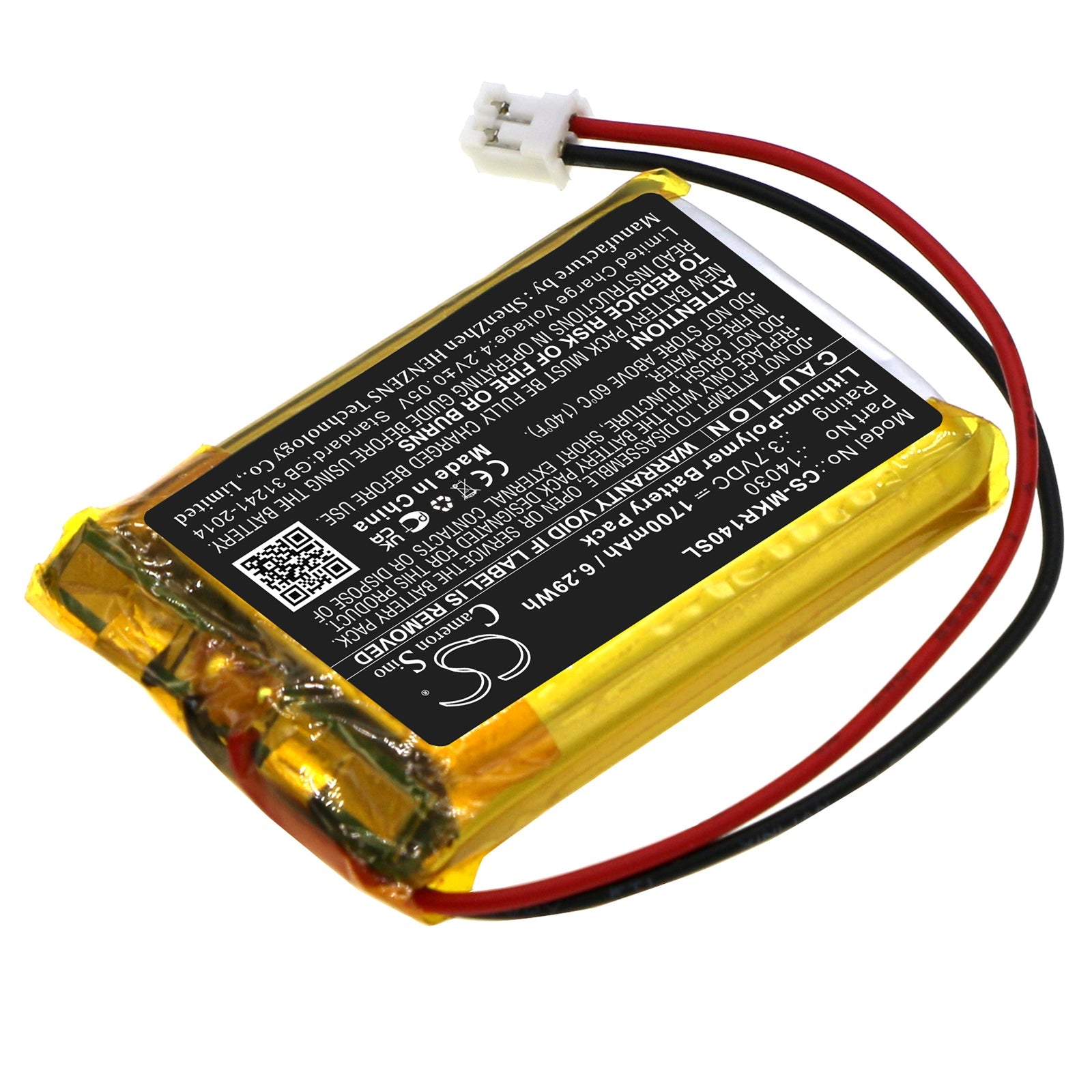 Li-Polymer, Programmable Robots Battery fits Makeblock Mbot, Mbot Ranger, 3.7V, 1700mAh Programmable Robots Cameron Sino Technology Limited