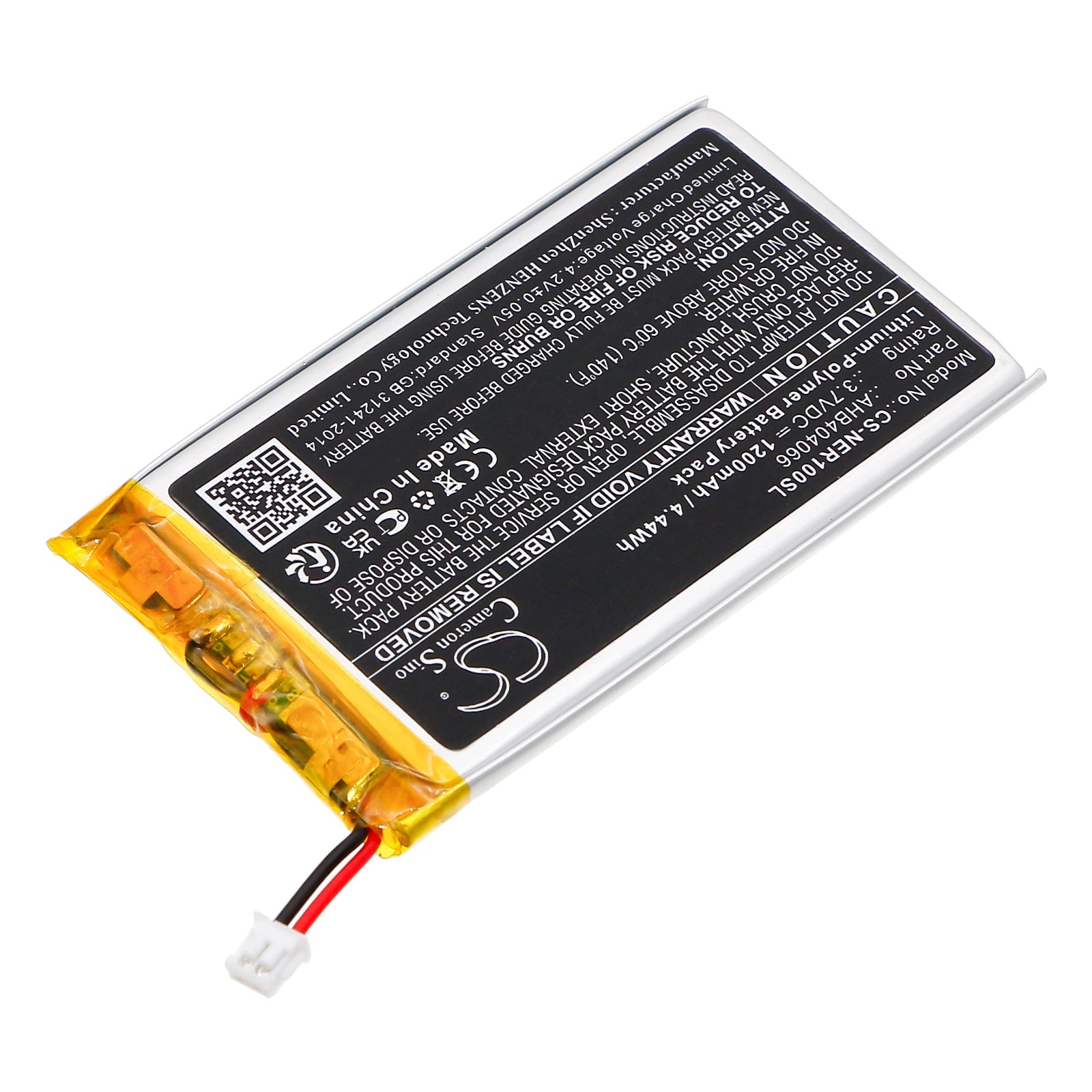Li-Polymer, Remote Control Battery fits Neeo Control 4, Ne-rmt, 3.7V, 1200mAh Remote Control Cameron Sino Technology Limited