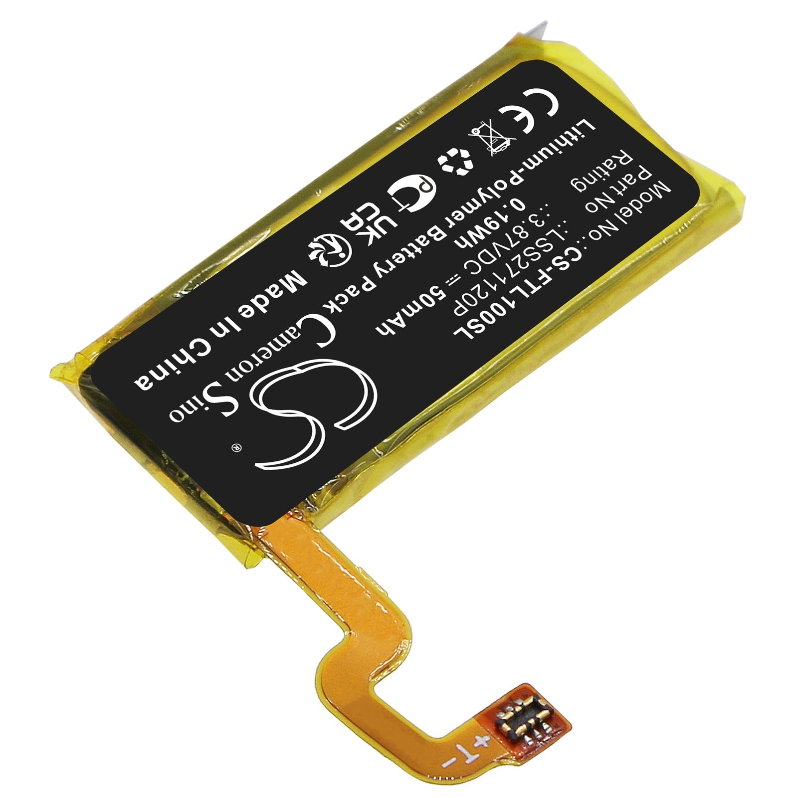 Li-Polymer, Smartwatch Battery fits Fitbit Luxe, 3.87V, 50mAh Smartwatch Cameron Sino Technology Limited