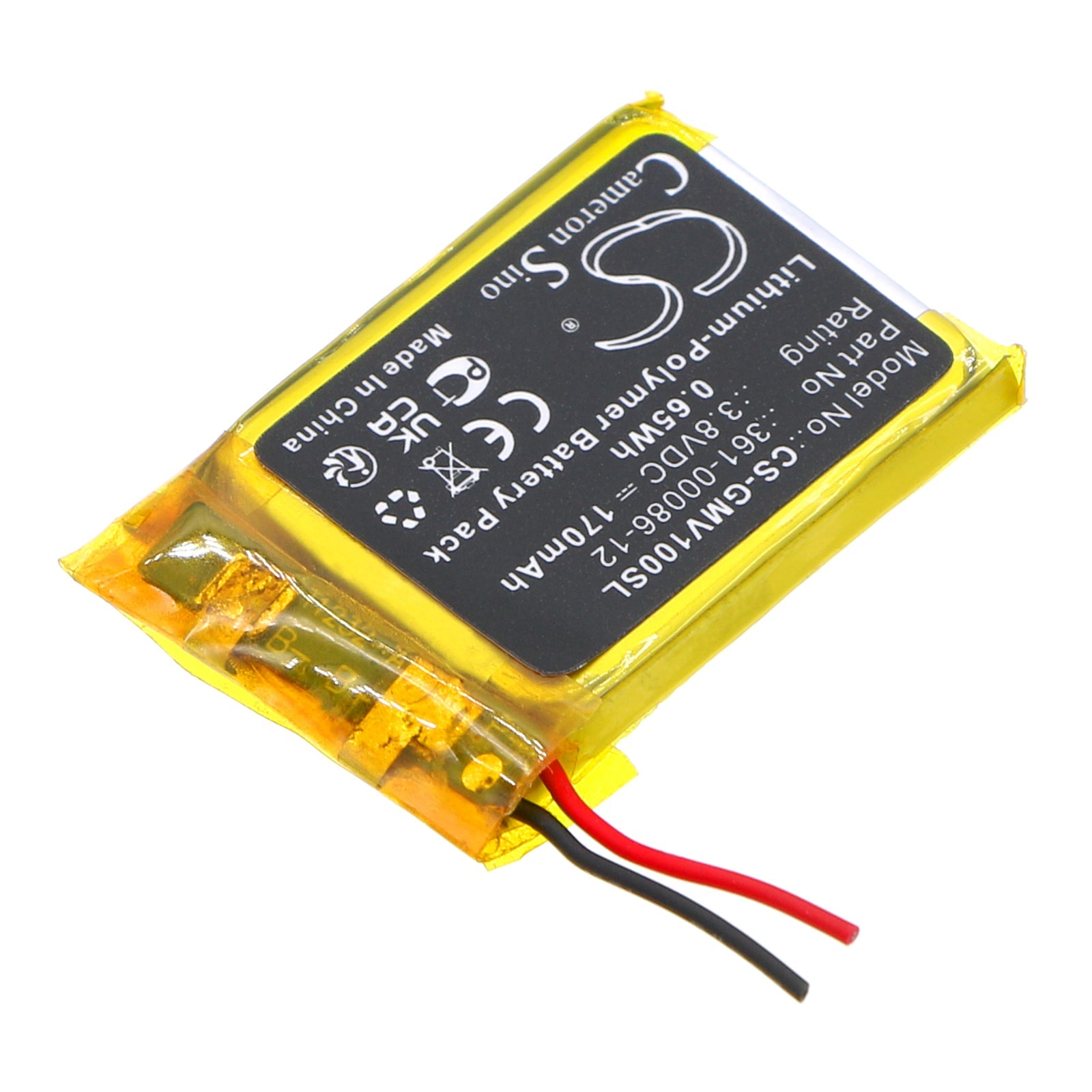 Li-Polymer, Smartwatch Battery fits Garmin Femix 6s Pro, Venu, 3.8V, 170mAh Smartwatch Cameron Sino Technology Limited