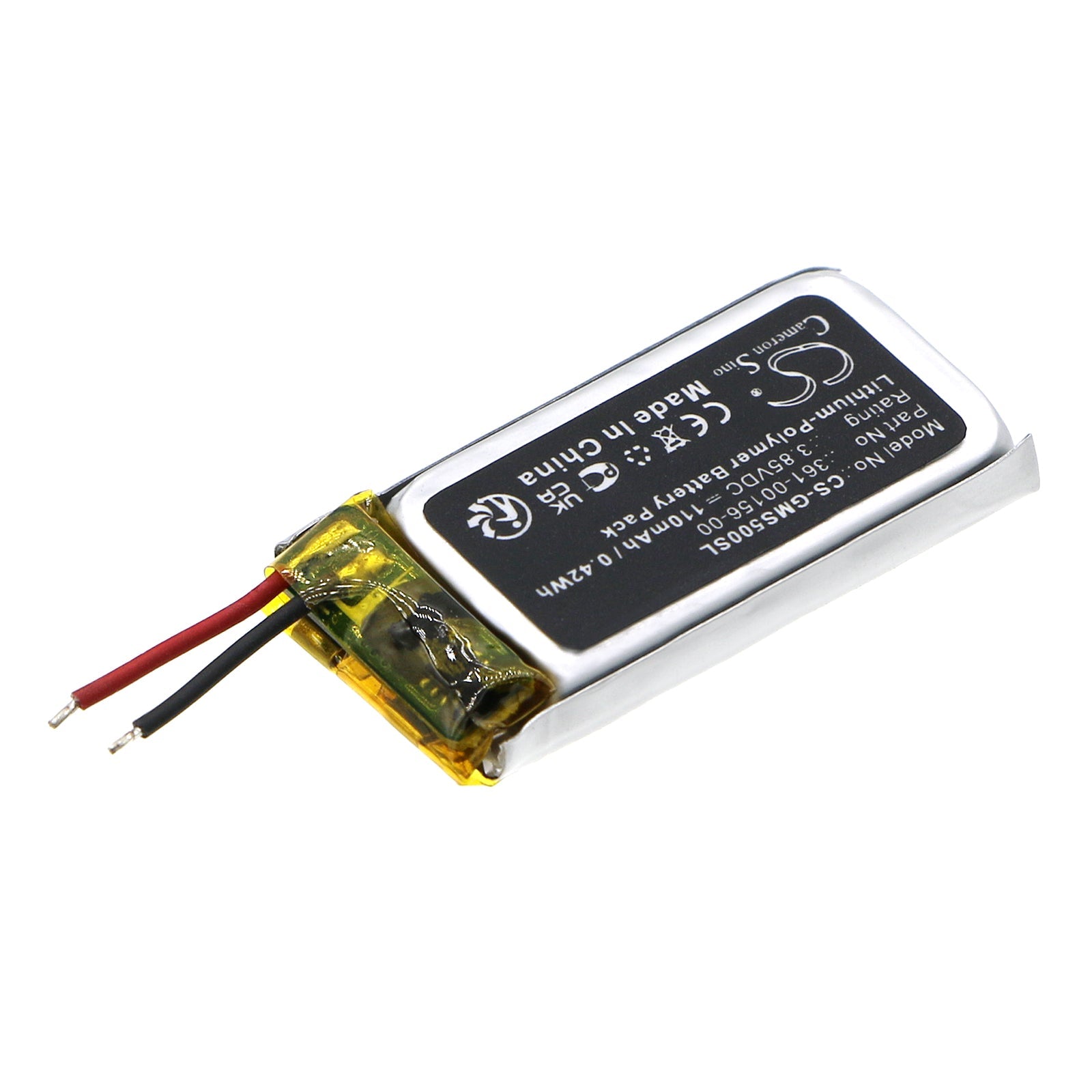 Li-Polymer, Smartwatch Battery fits Garmin Vivosmart 5, 3.85V, 110mAh Smartwatch Cameron Sino Technology Limited