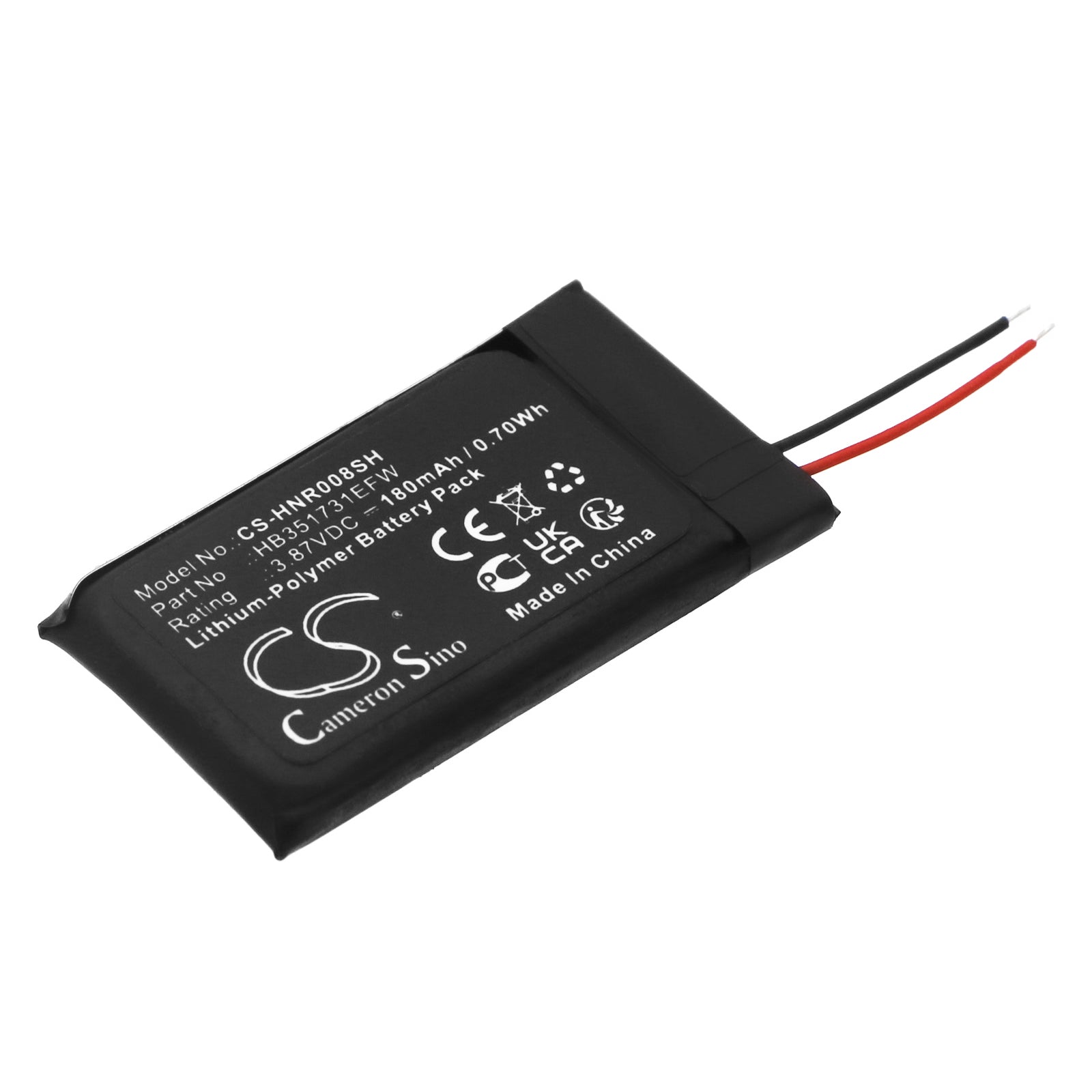 Li-Polymer, Smartwatch Battery fits Honor Hes-b09, Watch Es, 3.87V, 180mAh Smartwatch Cameron Sino Technology Limited