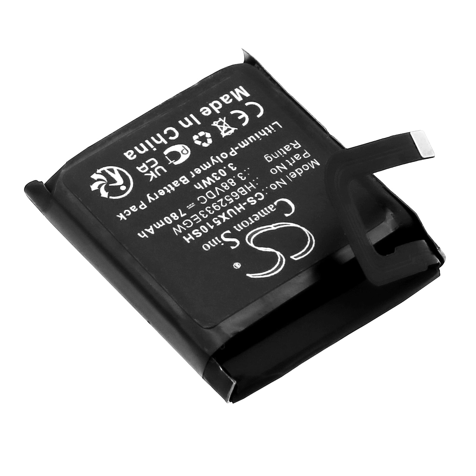 Li-Polymer, Smartwatch Battery fits Huawei Watch 5, Watch 5x, 3.88V, 780mAh Smartwatch Cameron Sino Technology Limited