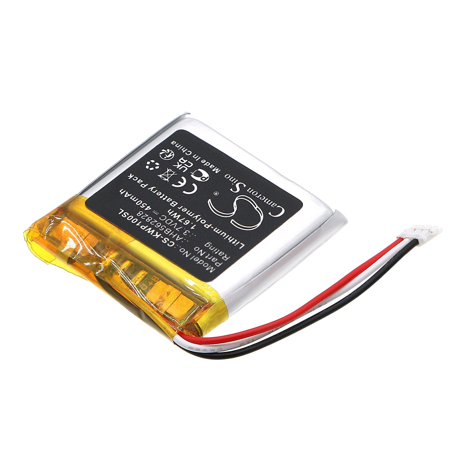 Li-Polymer, Smartwatch Battery fits Kidz Watch Pro, 3.7V, 450mAh Smartwatch Cameron Sino Technology Limited